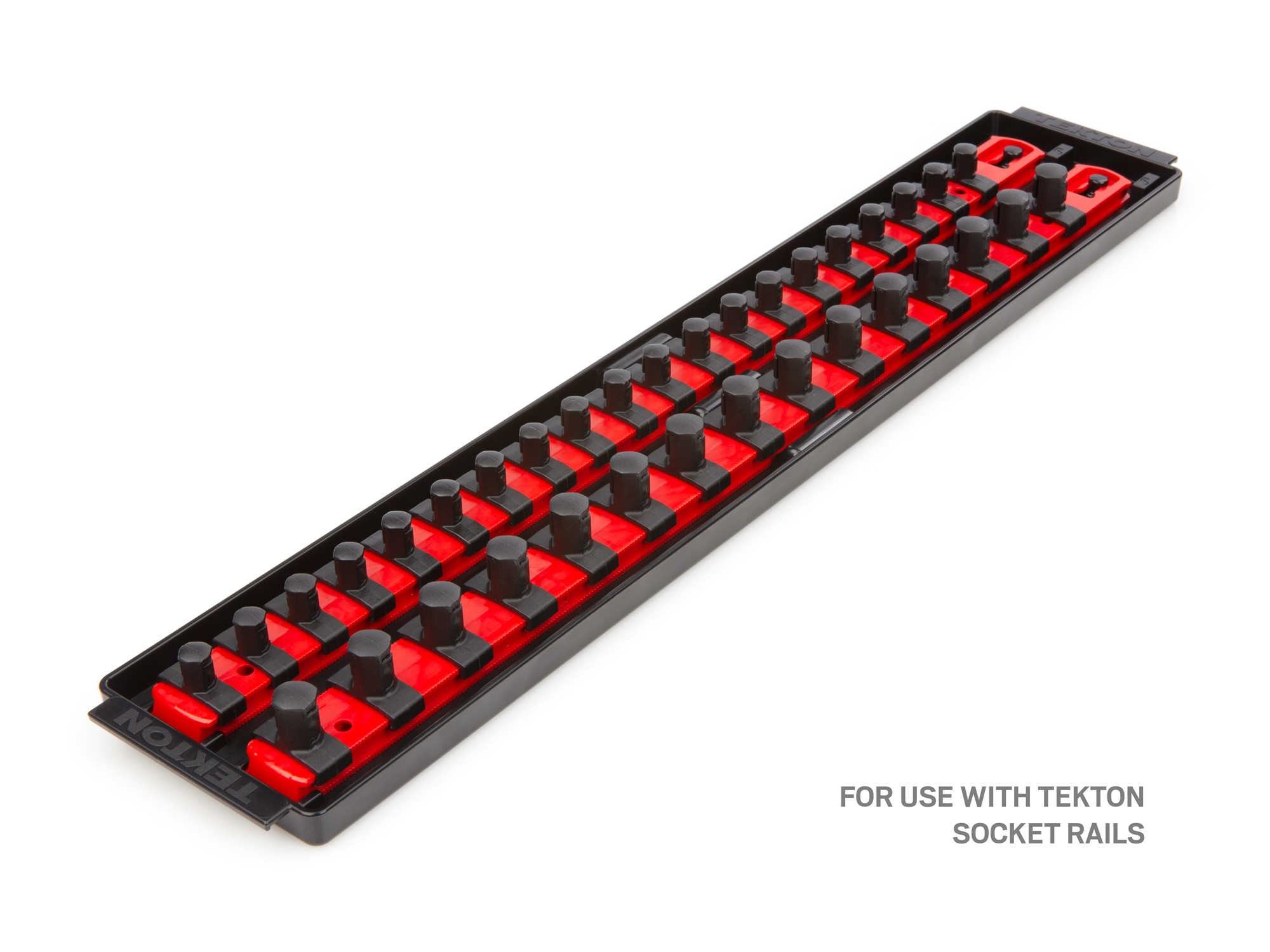 18 inch 2-rail tray. Securely hold multiple socket rails in an upright position Made in USA. OSC73000.