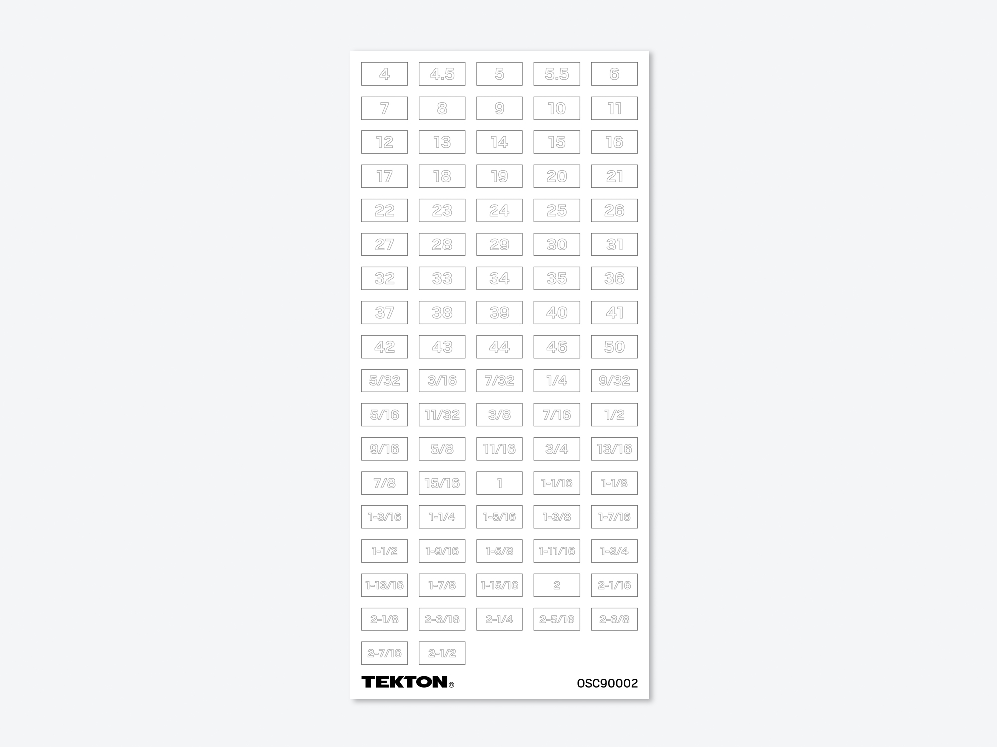 Socket Clip Label Sheet