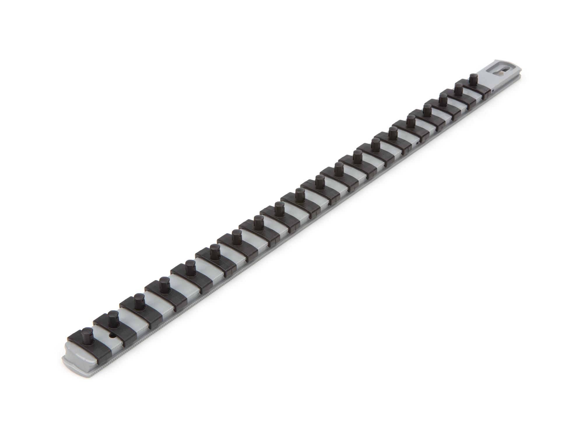 TEKTON 1/4 Inch Drive x 18 Inch Socket Rail, 20 Clips (Gray)