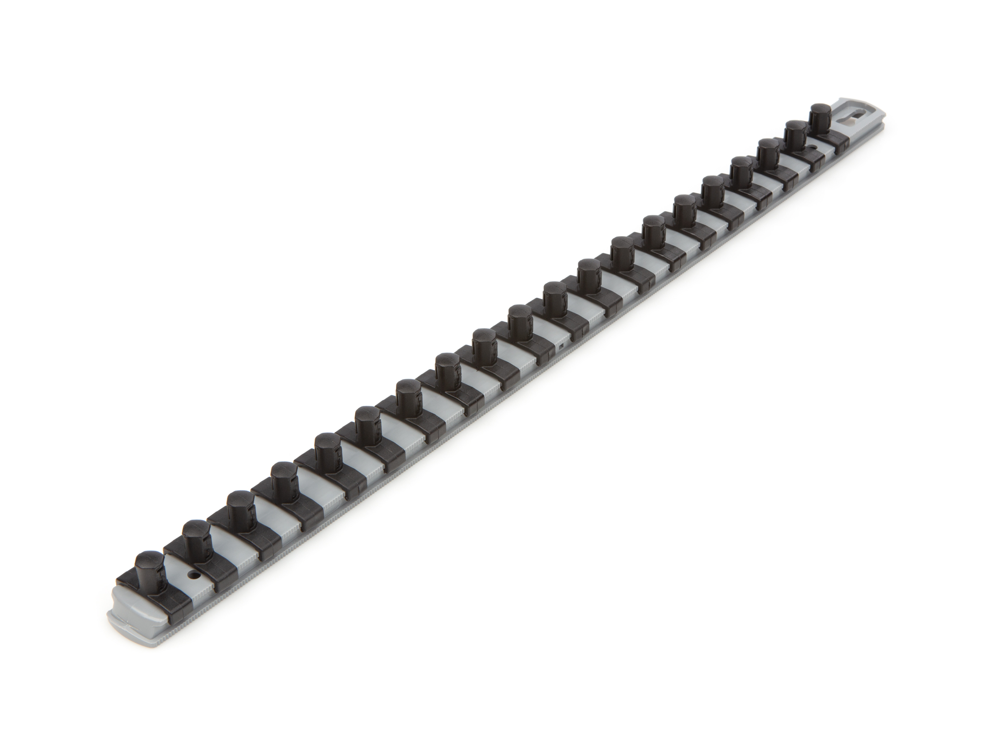 TEKTON 3/8 Inch Drive x 18 Inch Socket Rail, 20 Clips (Gray)