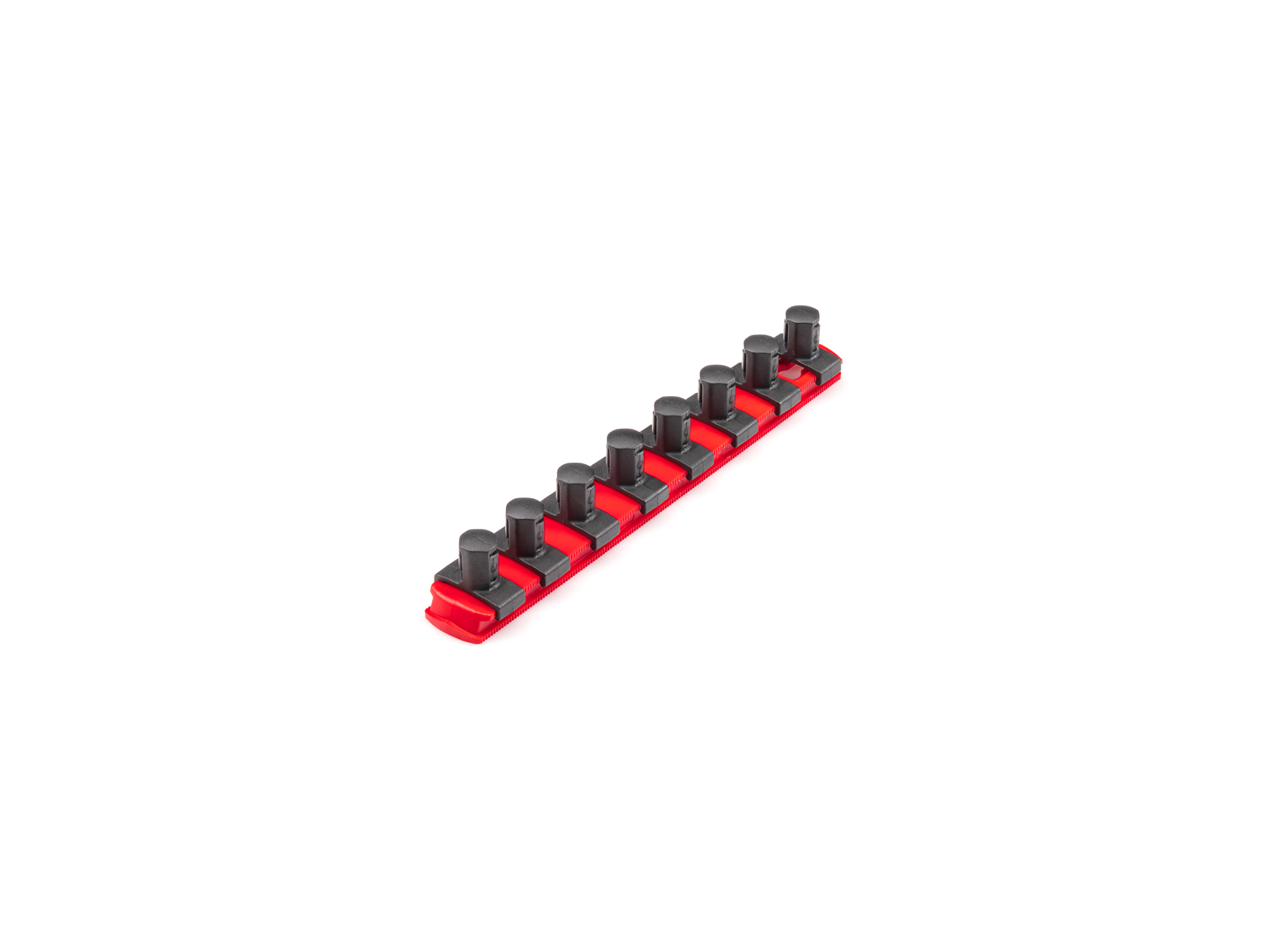 TEKTON 1/2 Inch Drive x 8 Inch Socket Rail, 8 Clips (Red)