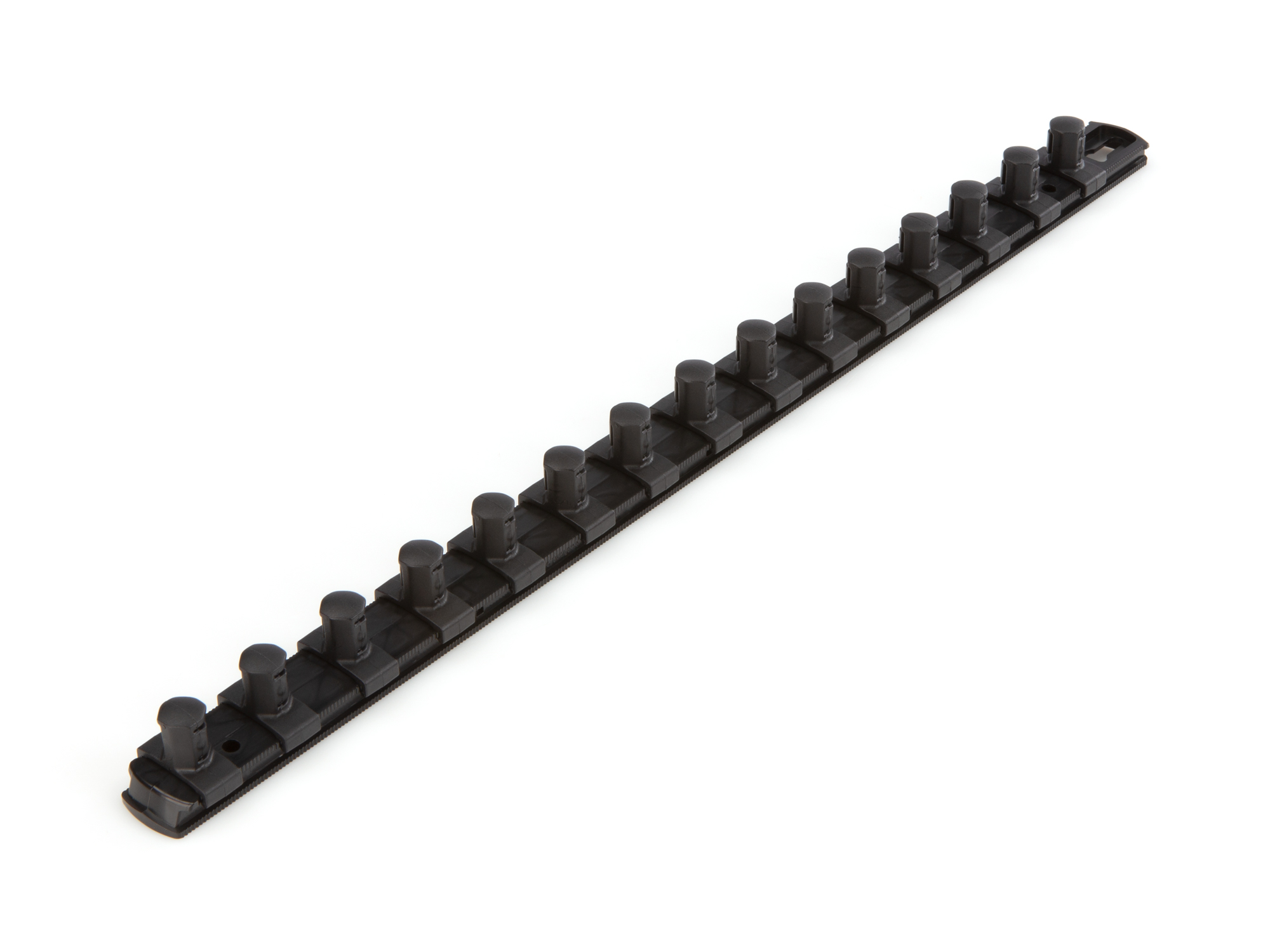 TEKTON 1/2 Inch Drive x 18 Inch Socket Rail, 15 Clips (Black)