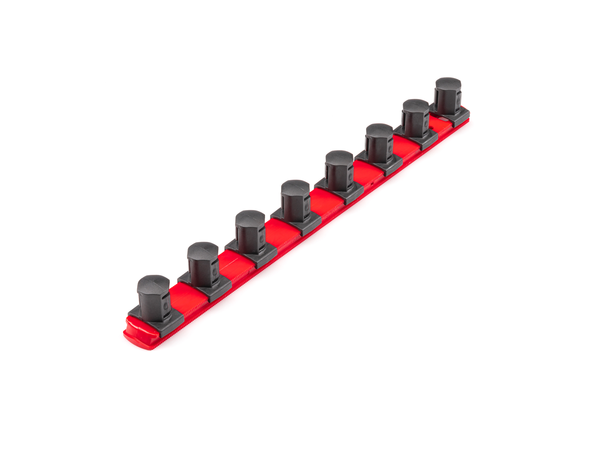 TEKTON 3/4 Inch Drive x 13 Inch Socket Rail, 8 Clips (Red)