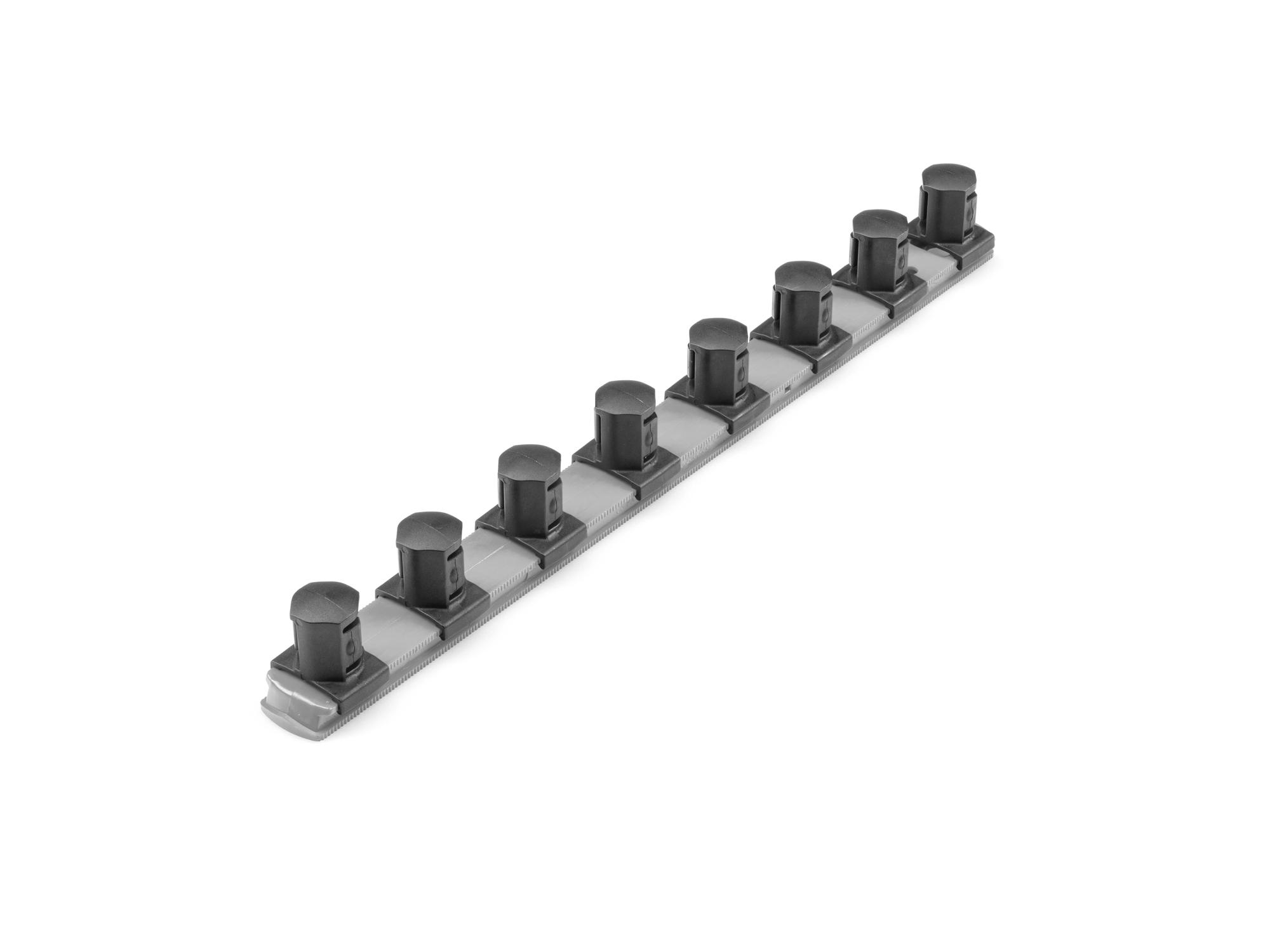 Front-right angle view of Tekton gray 13 inch socket organization set. Item #OSR32308