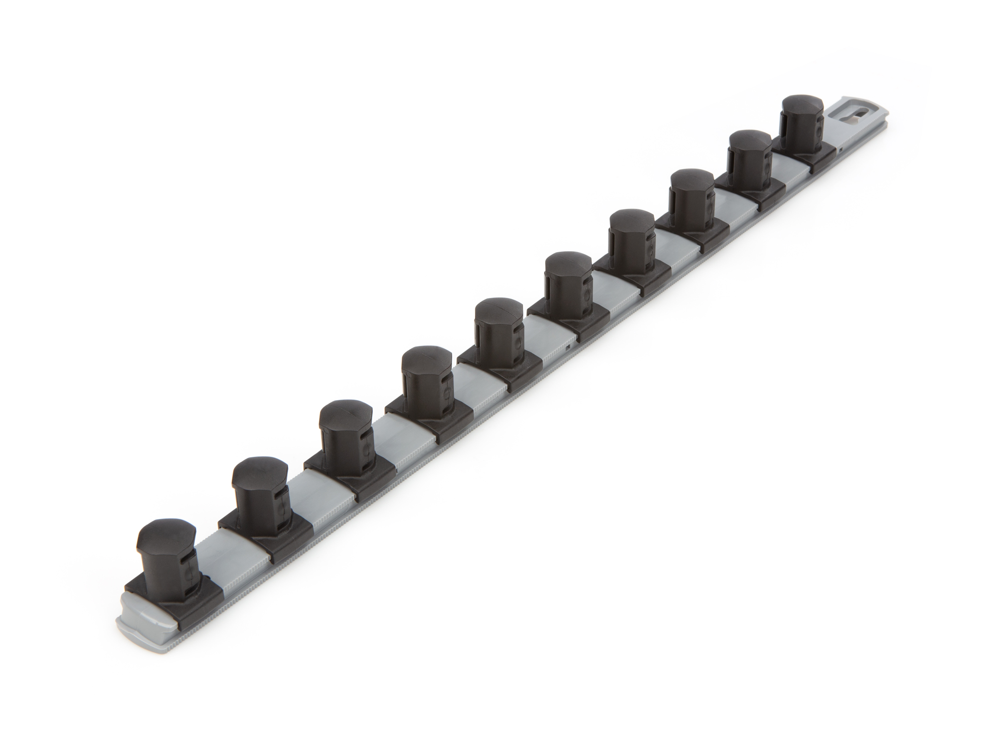 TEKTON 3/4 Inch Drive x 18 Inch Socket Rail, 10 Clips (Gray)