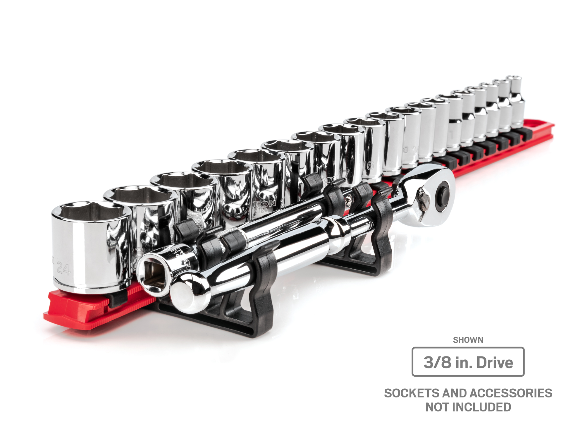 TEKTON 1/4 Inch Drive Side Mount Ratchet and Extension Holder Set (2-Piece)