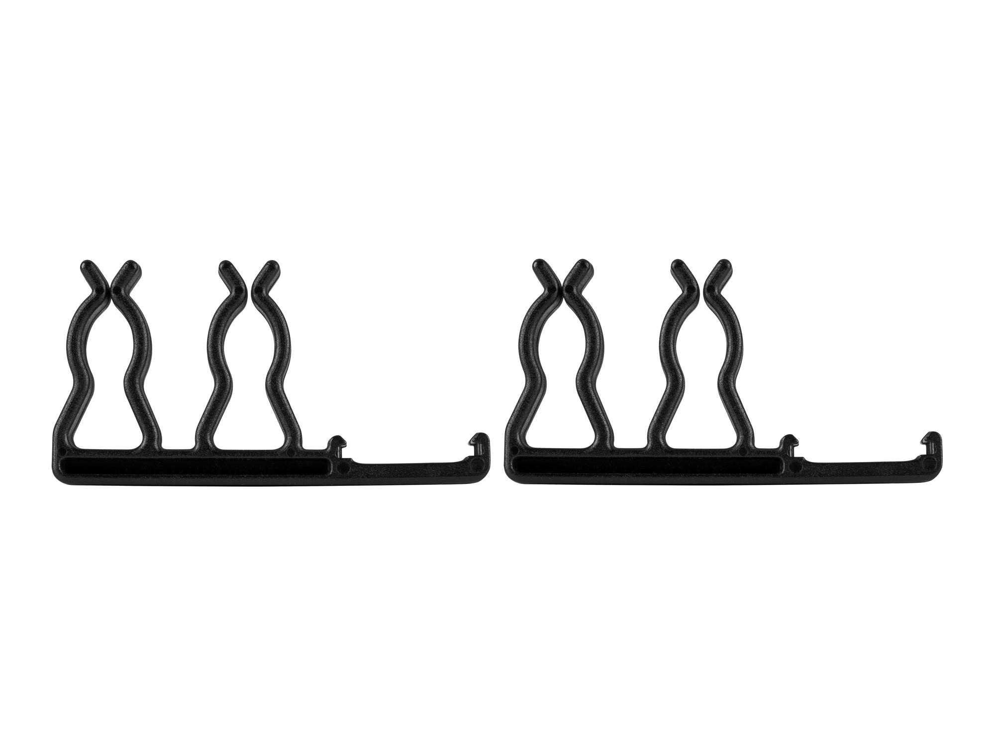 Side view of Tekton black clips and mounts socket organization set. Item #OSC30102