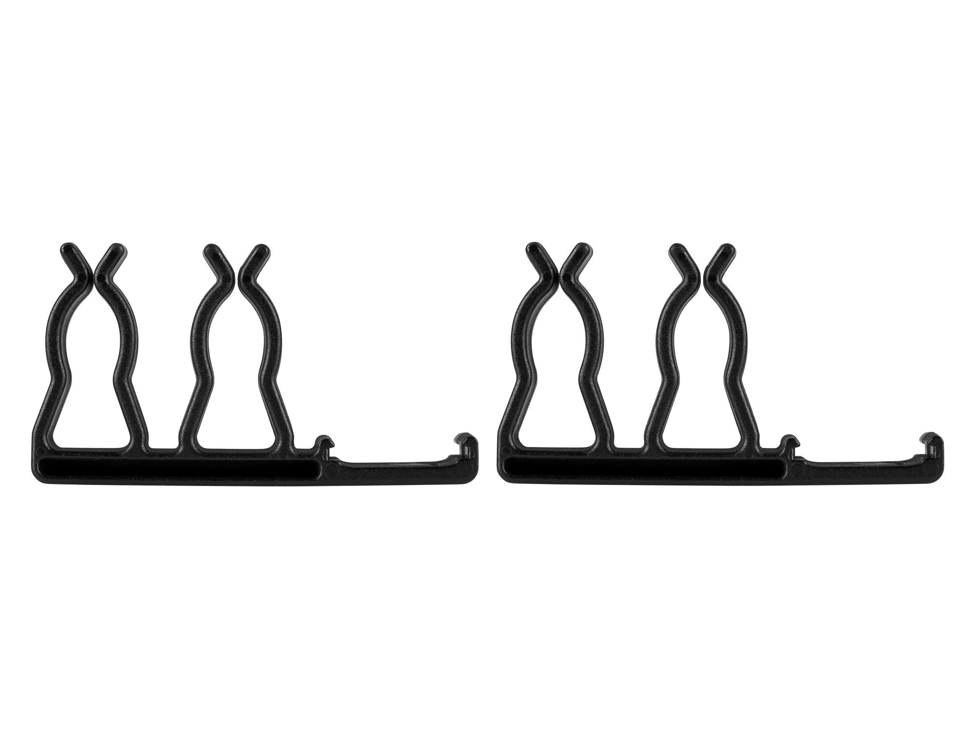 Side view of Tekton black clips and mounts socket organization set. Item #OSC30202