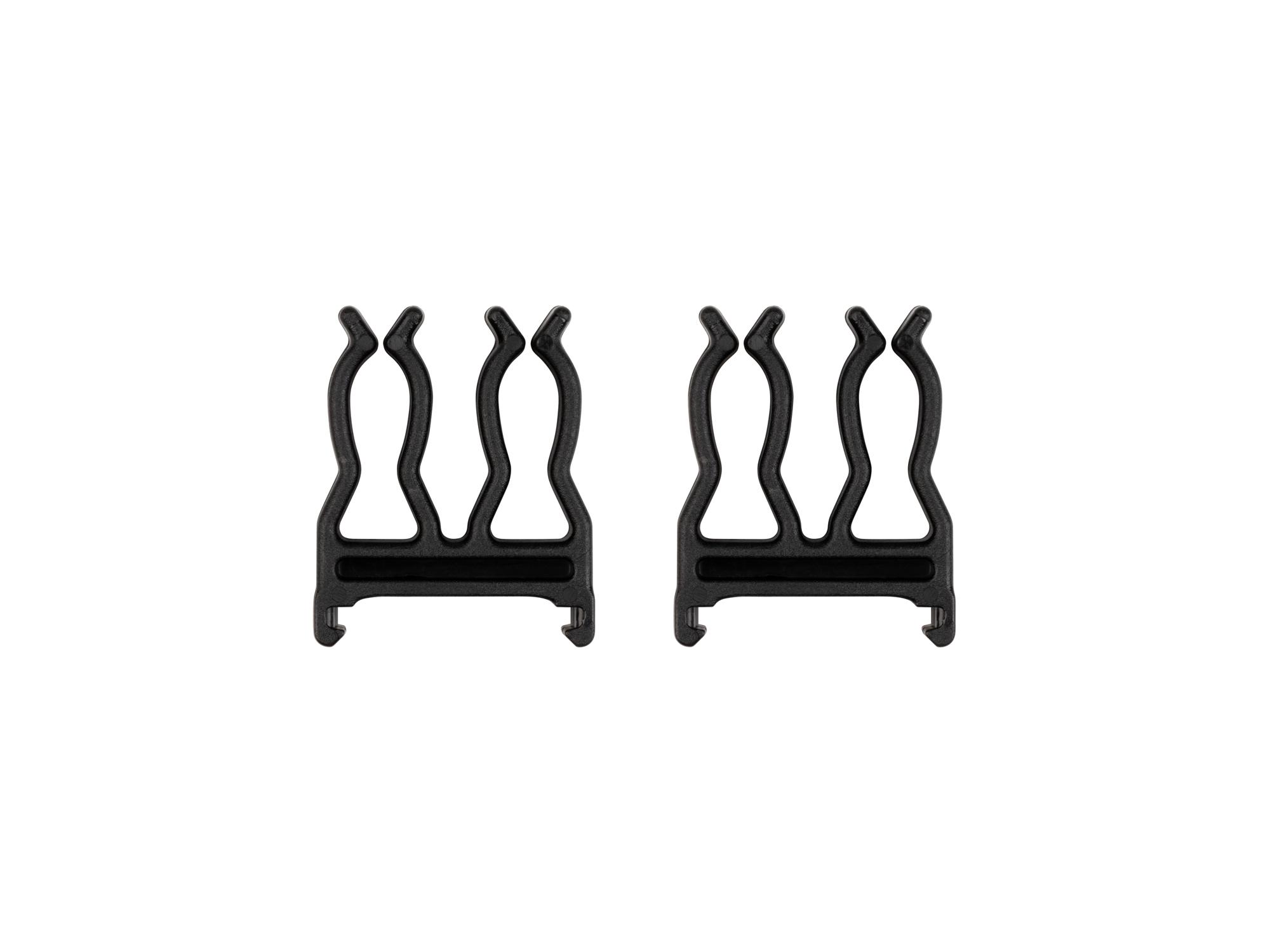 Side view of Tekton black clips and mounts socket organization set. Item #OSC31001