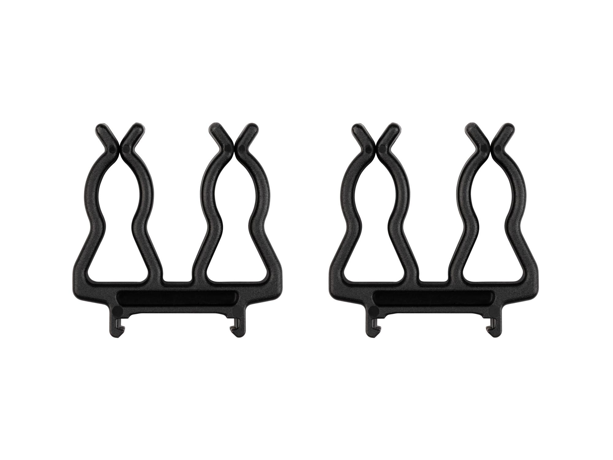 Side view of Tekton black clips and mounts socket organization set. Item #OSC31101