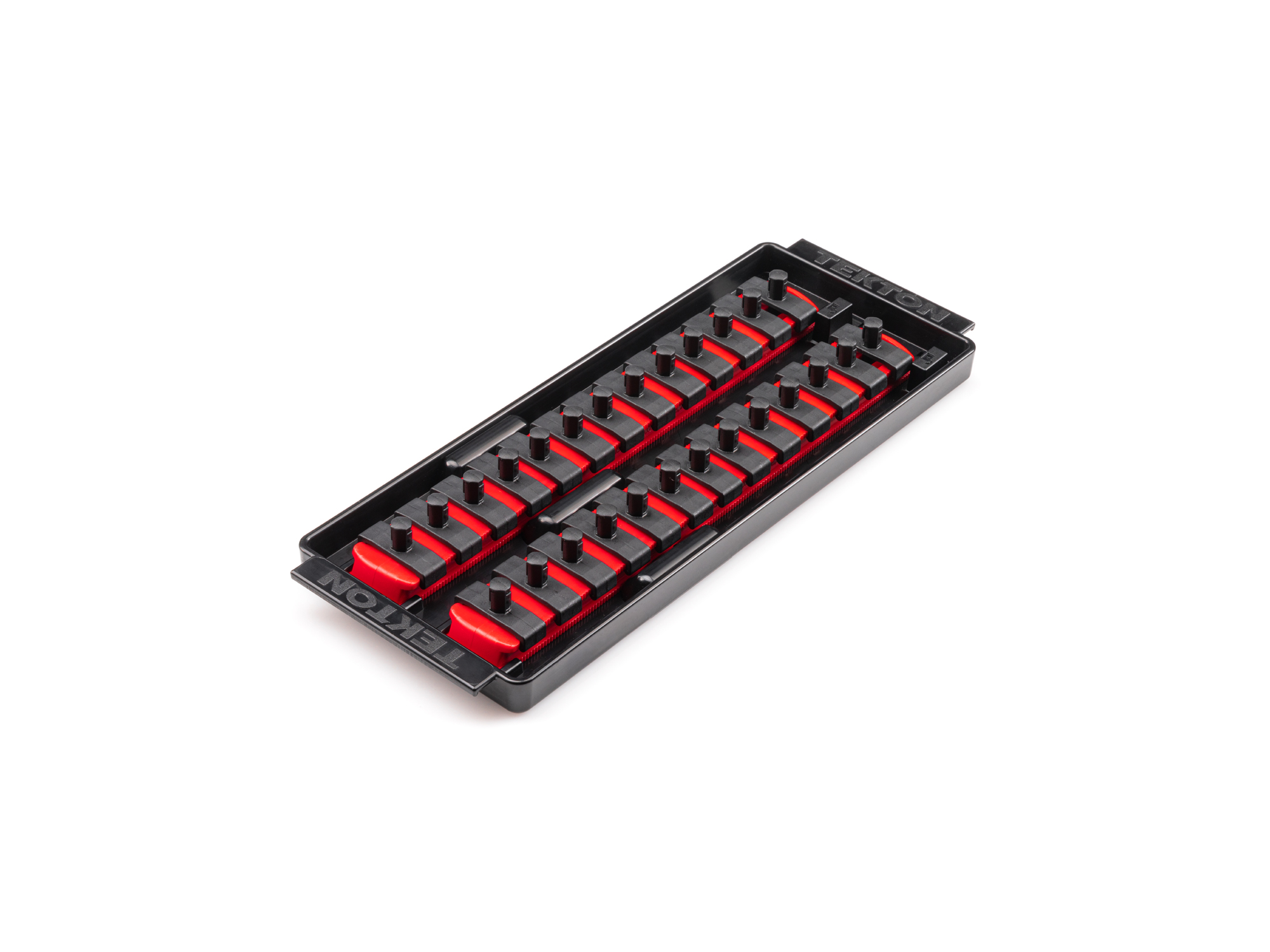 TEKTON 1/4 Inch Drive 2-Rail Socket Organizer Set, Red (26-Tool)