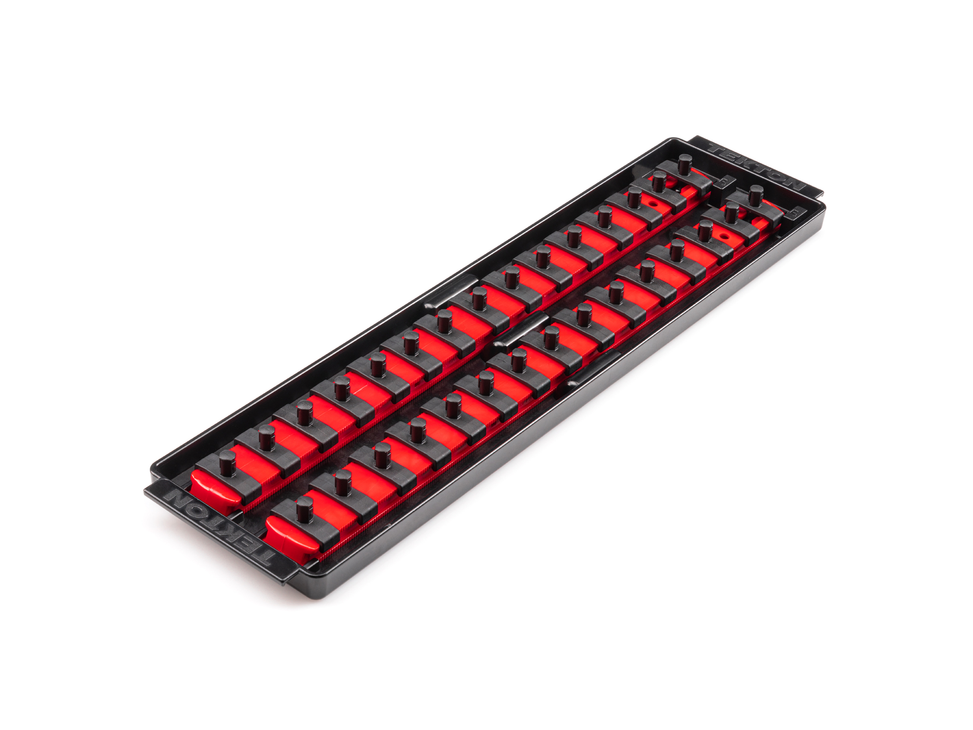 TEKTON 1/4 Inch Drive 2-Rail Socket Organizer Set, Red (30-Tool)