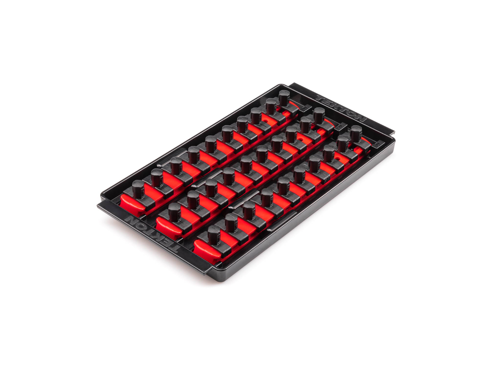TEKTON 3/8 Inch Drive 3-Rail Socket Organizer Set, Red (30-Tool)