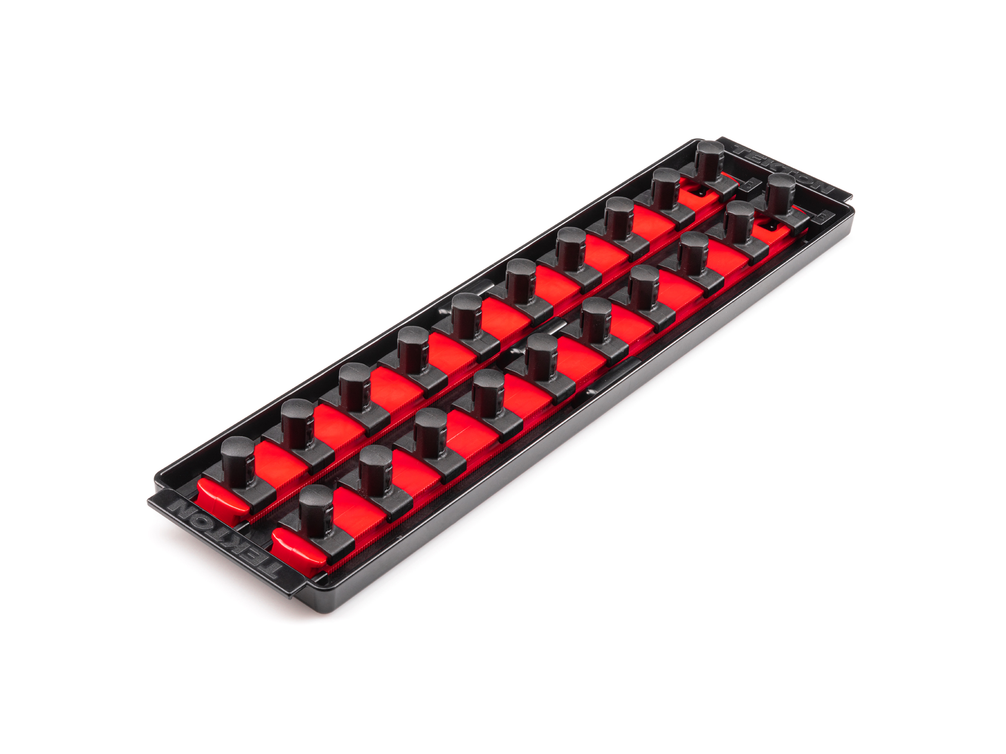 1/2 Inch Drive 2-Rail Socket Organizer Set, 20-Tool (Red) | TEKTON
