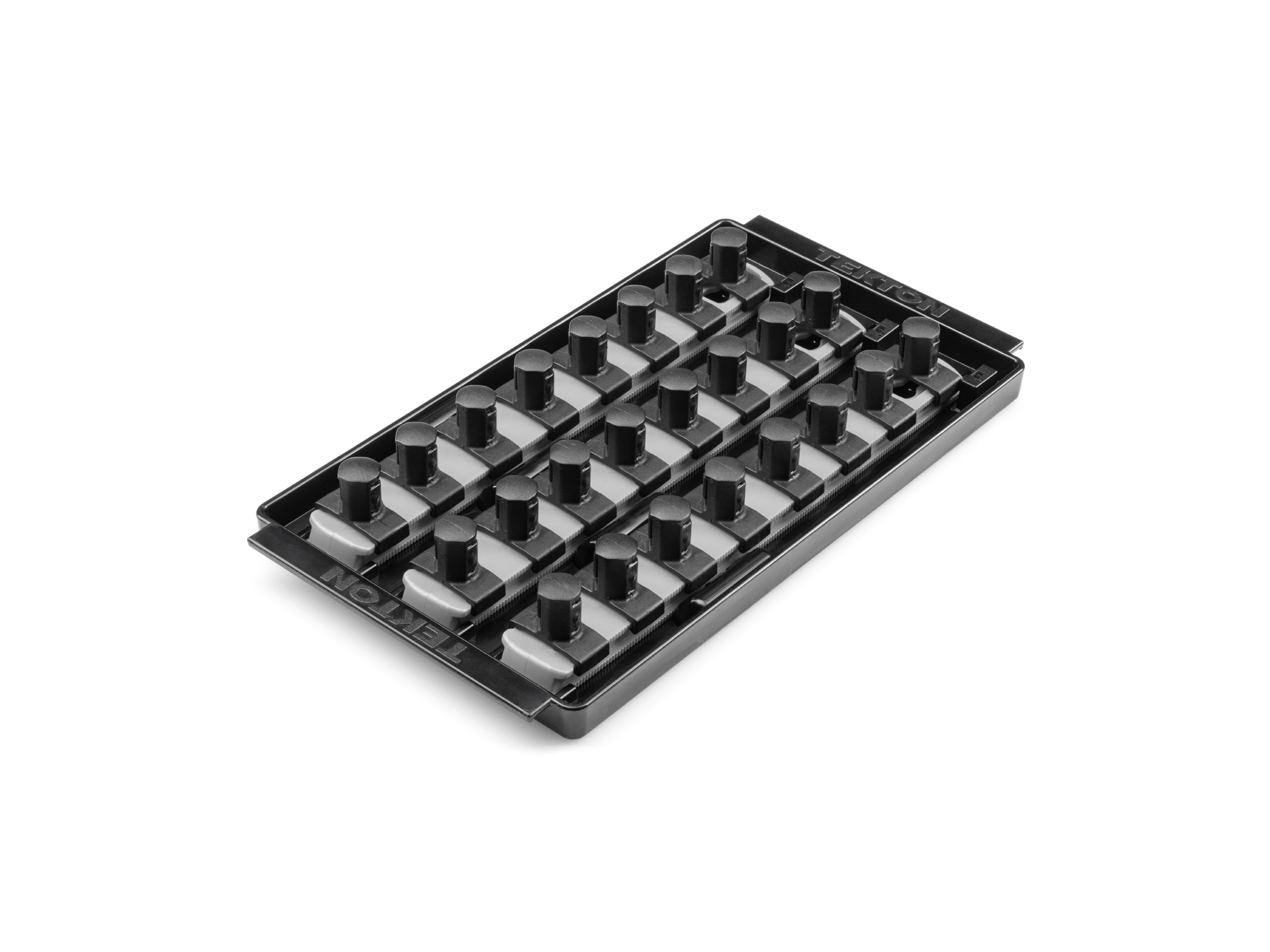 TEKTON 1/2 Inch Drive 3-Rail Socket Organizer Set, Gray (24-Tool)