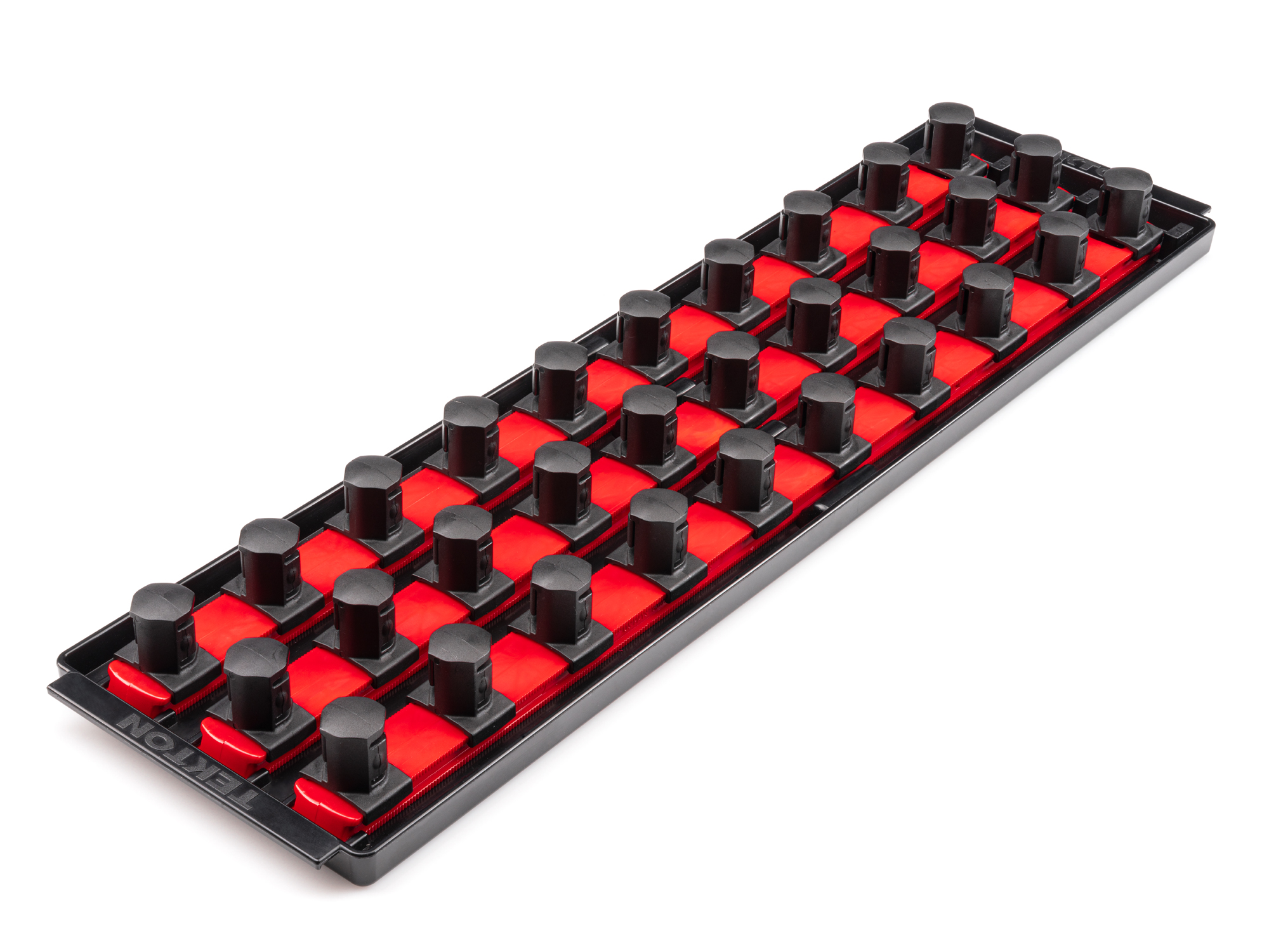 TEKTON 3/4 Inch Drive 3-Rail Socket Organizer Set, Red (30-Tool)