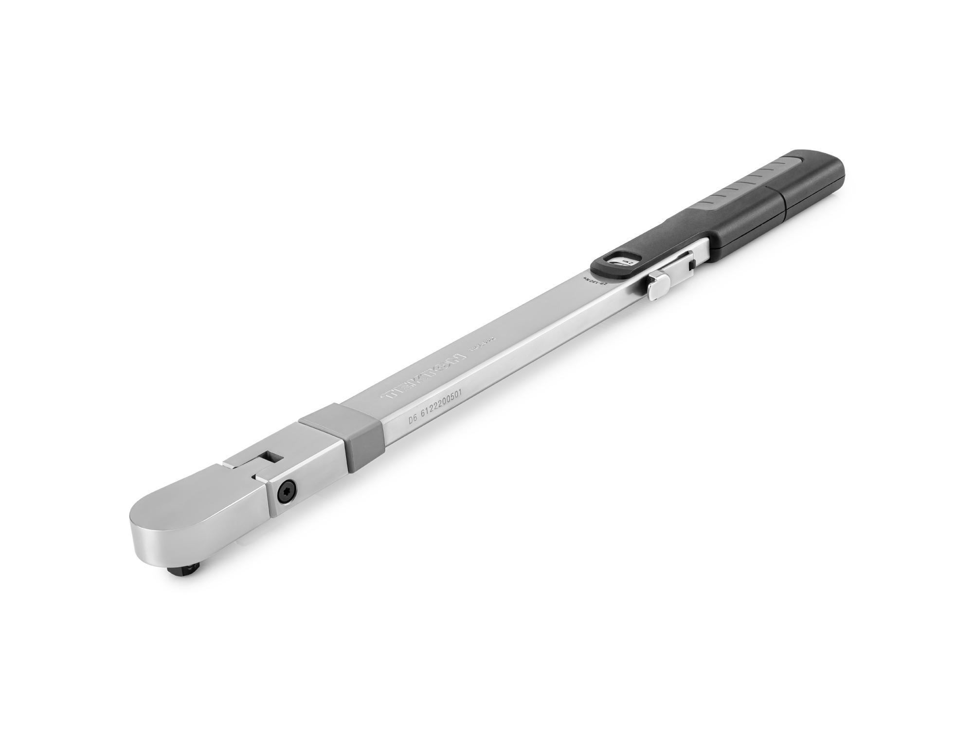 TEKTON 3/8 Inch Drive 90-Tooth Flex Head Split Beam Torque Wrench with Case (26 - 130 Nm)
