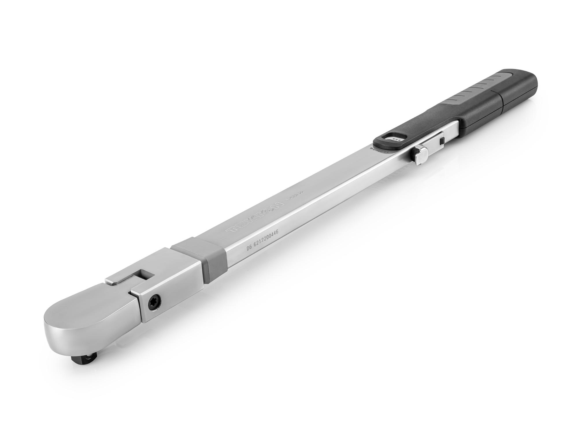 TEKTON 1/2 Inch Drive 90-Tooth Flex Head Split Beam Torque Wrench with Case (50 - 250 ft-lb)