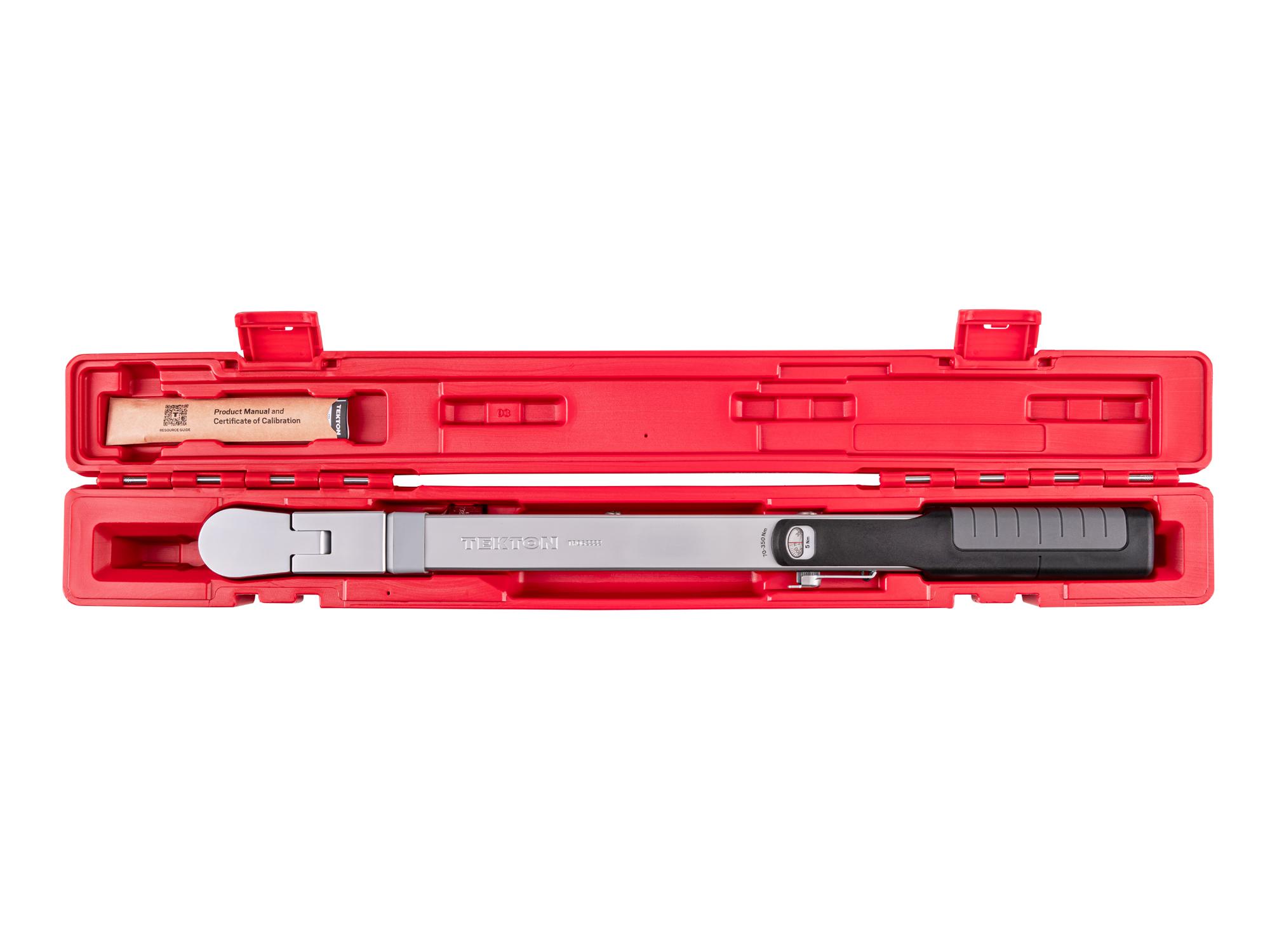 Top view of Tekton case split beam torque wrench. Item #TRQ62222