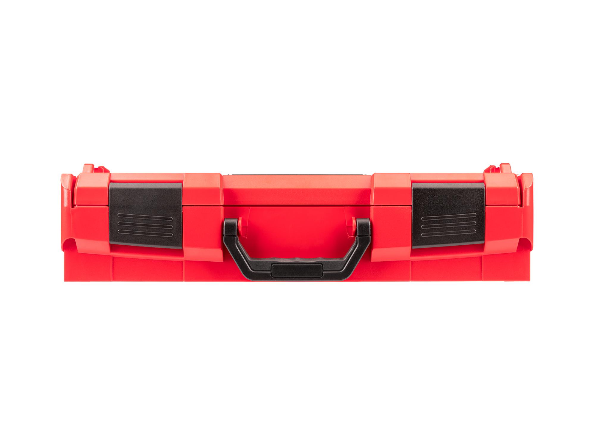 Front side view of Tekton stacking organization system tool box top. Item #OLB11021.