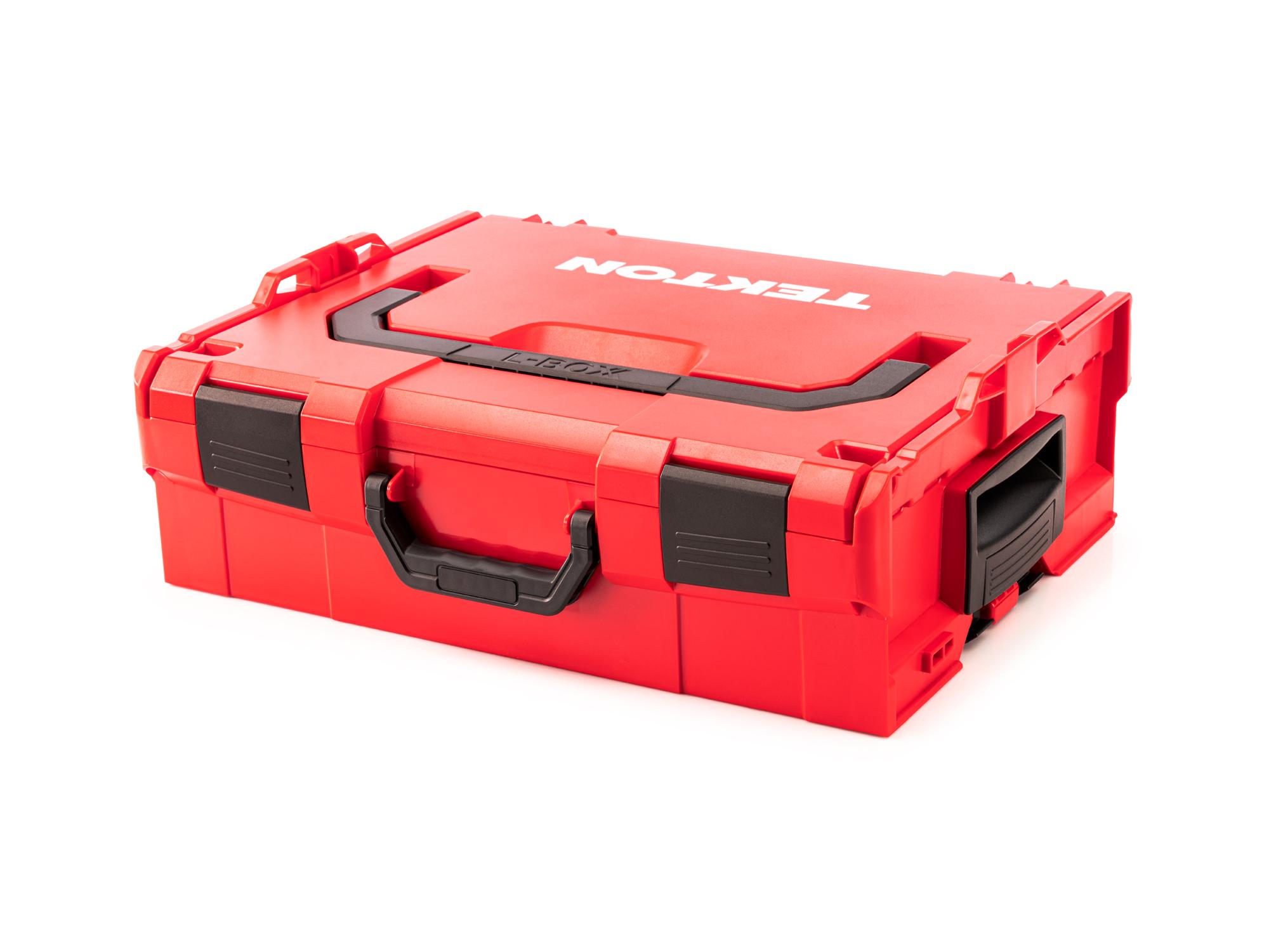 Closed top front-right angle view of Tekton stacking organization system set. Item #OLB91002.