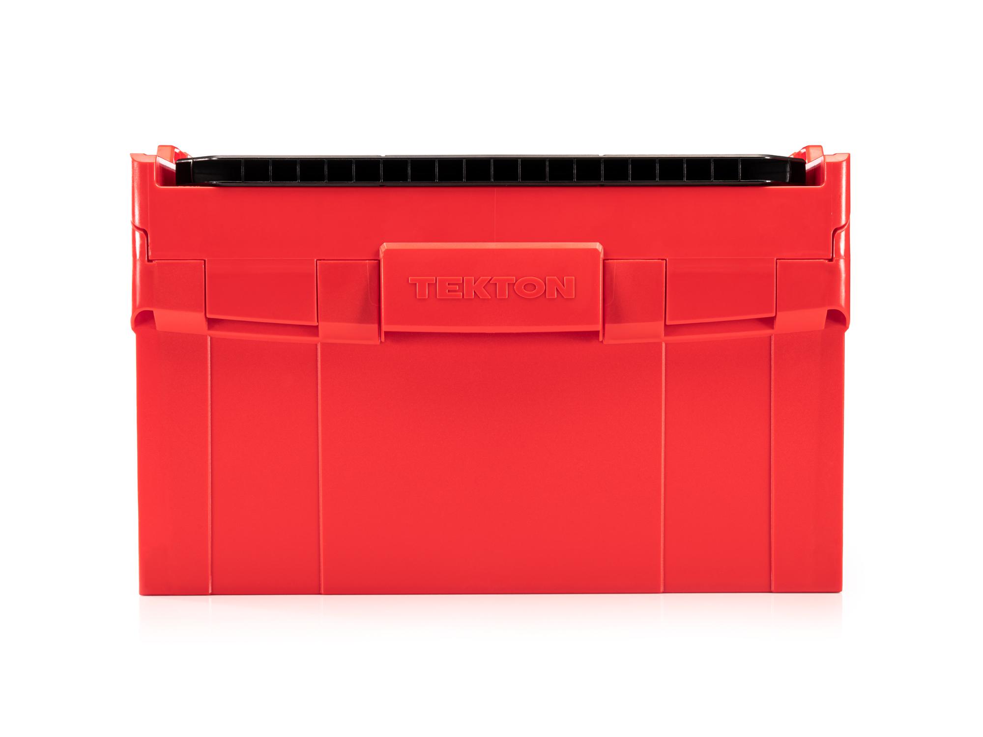 Front view of Tekton stacking organization system. Item #OLB21023.