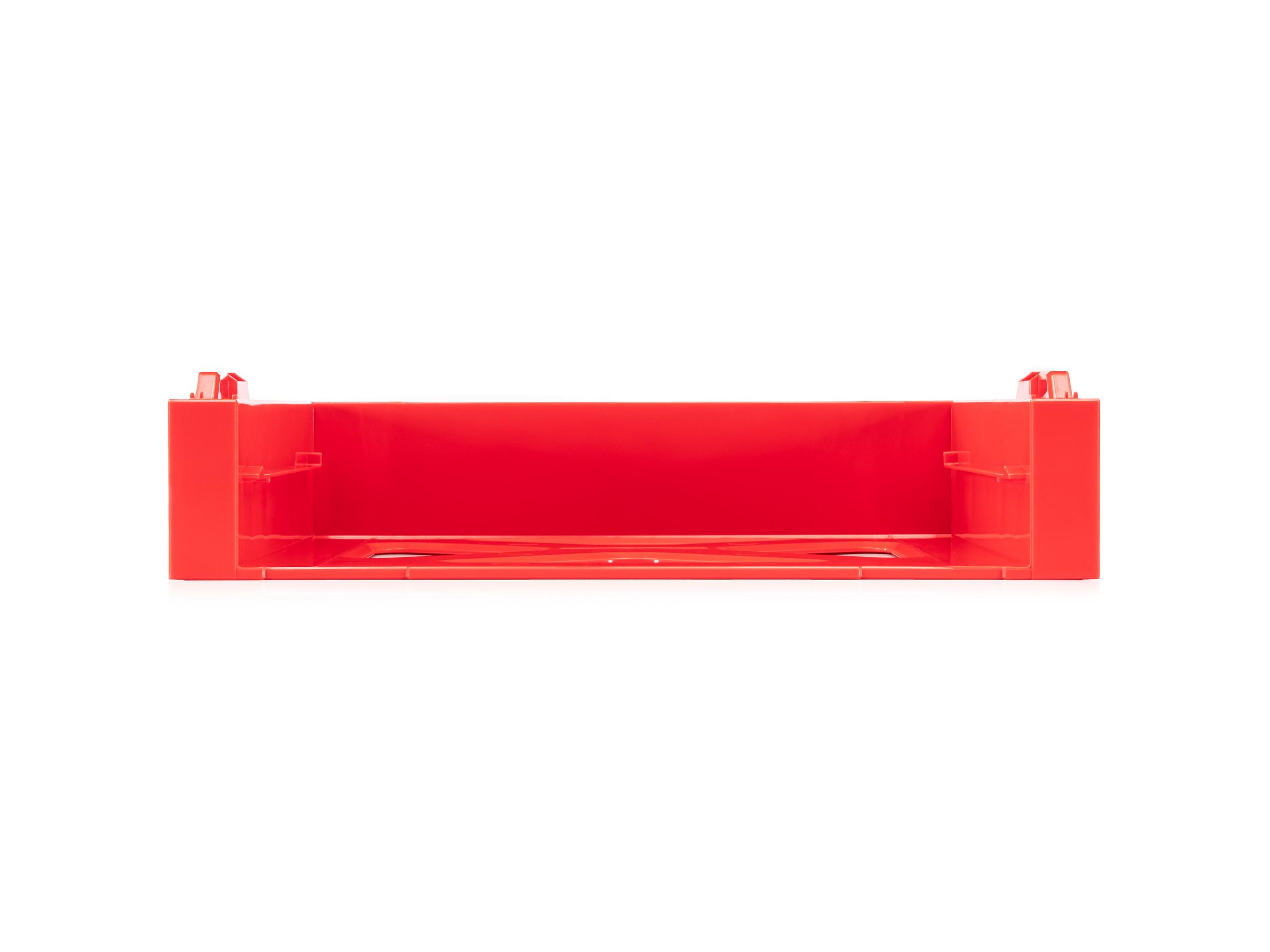 Front view of Tekton stacking organization system. Item #OLB41021
