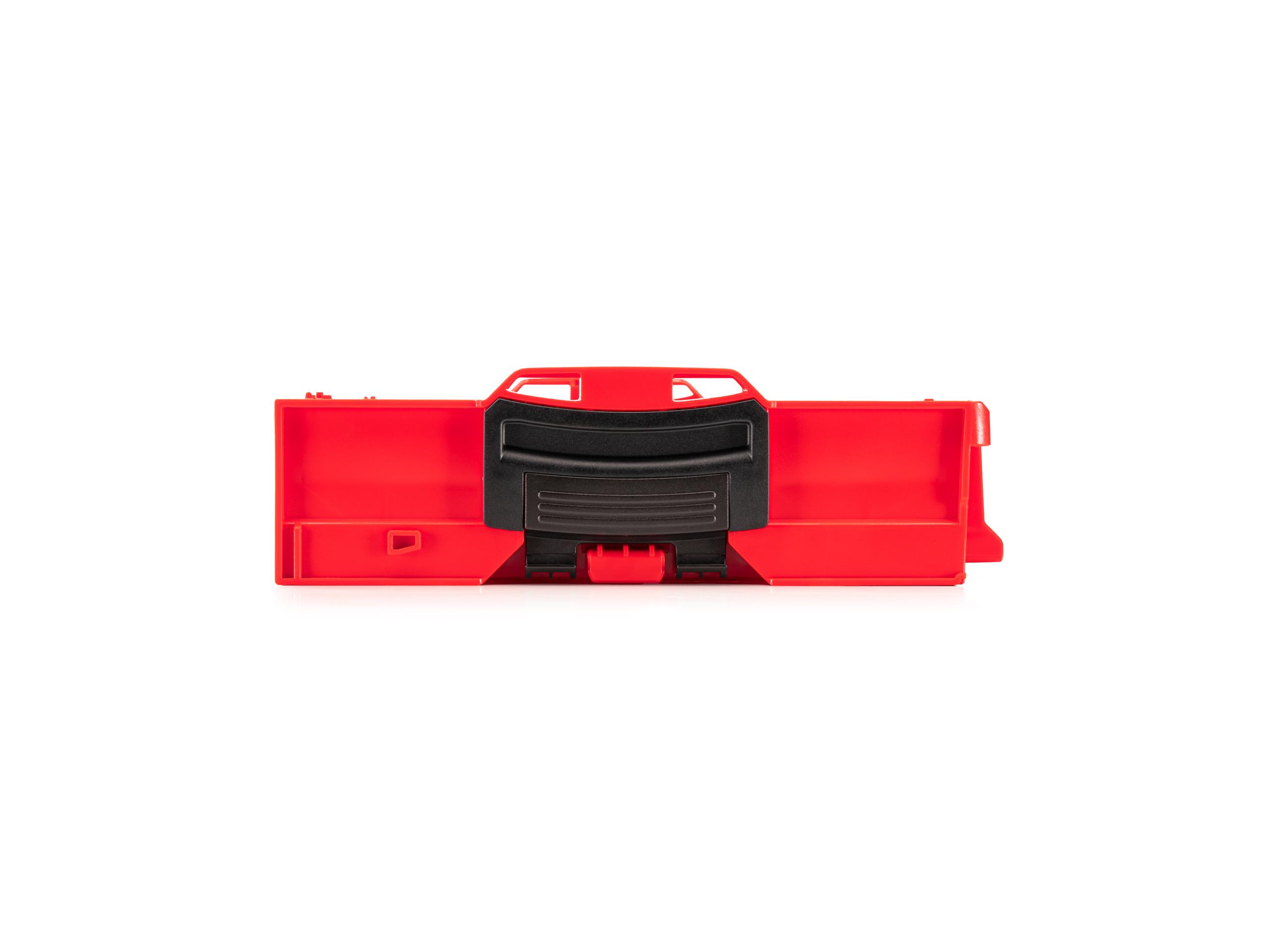 Side view of Tekton stacking organization system. Item #OLB41021