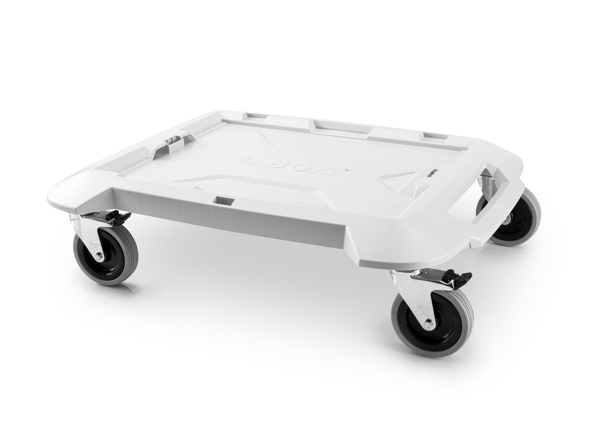 Front-right angle view of Tekton stacking organization system. Item #OLB81001.