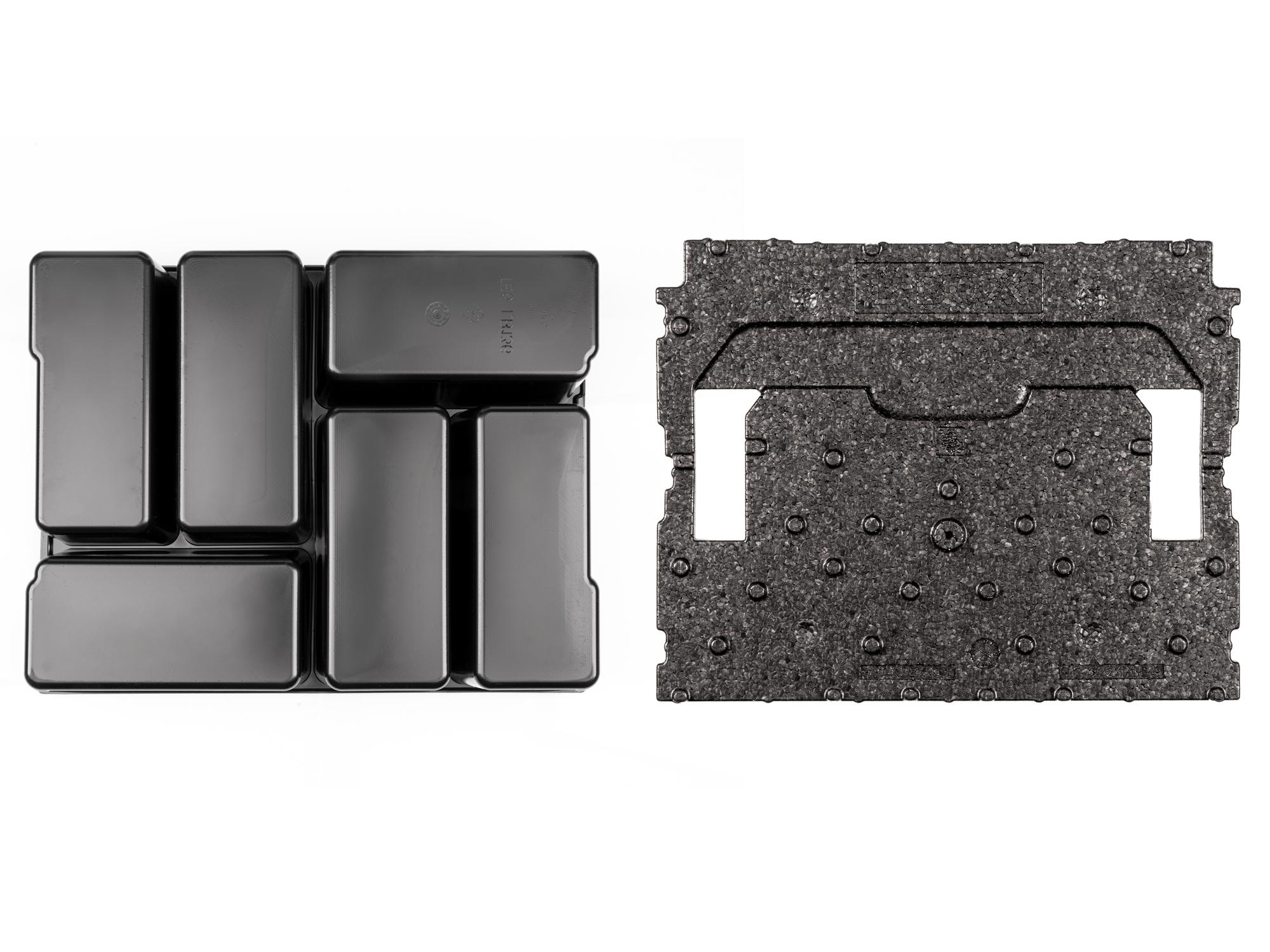 Bottom view of Tekton stacking organization system. Item #OLB81206.
