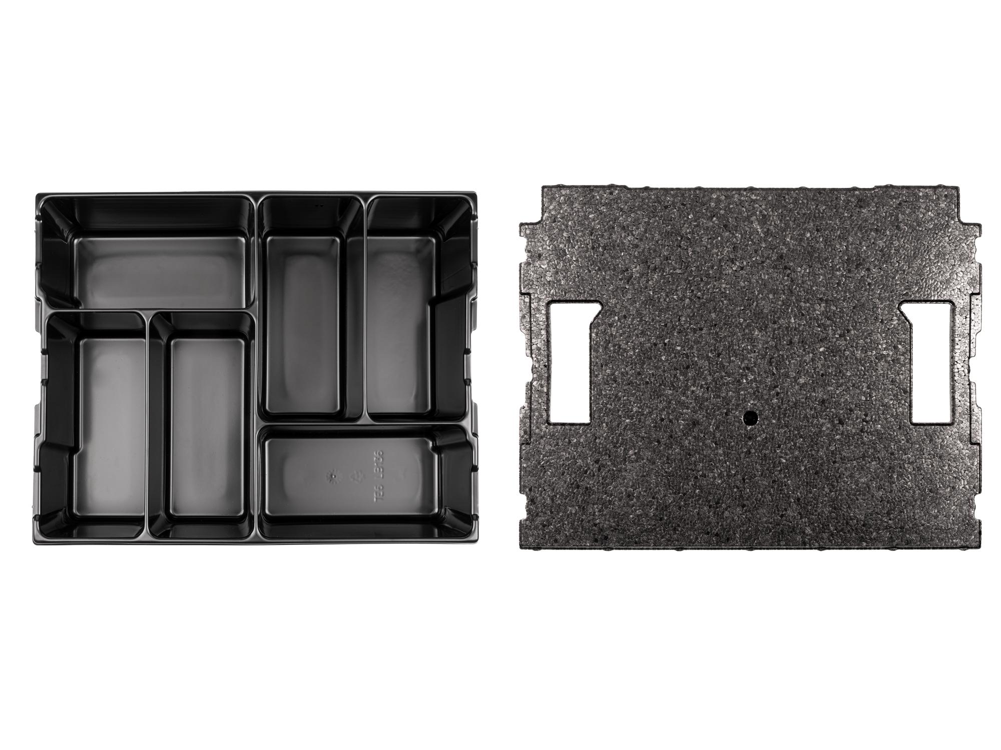 Front view of Tekton stacking organization system. Item #OLB81206.