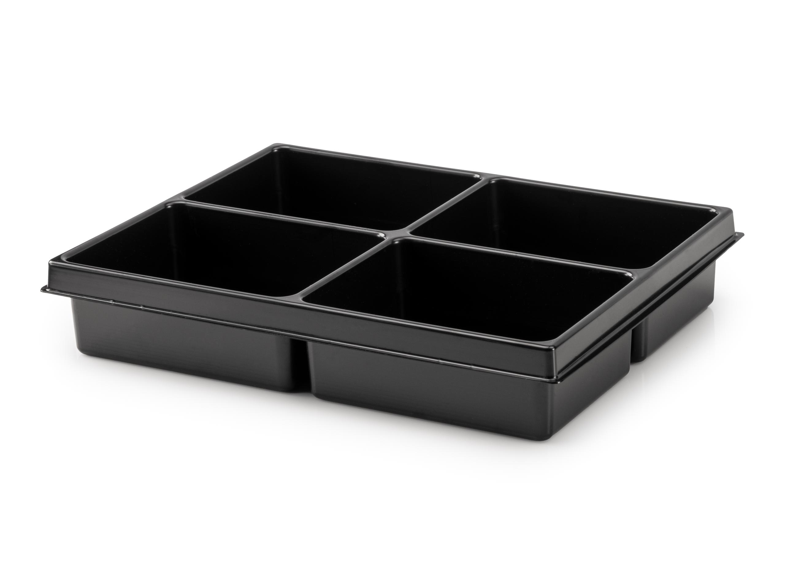 Back angle view of Tekton stacking organization system. Item #OLB81304