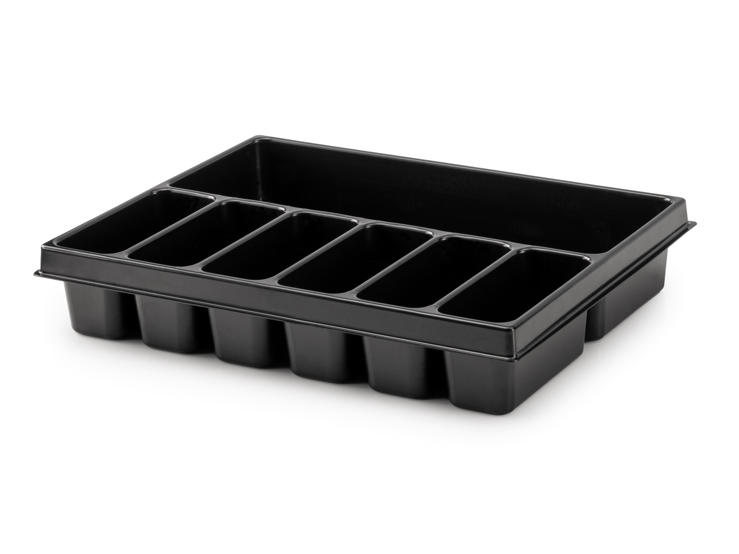 Back angle view of Tekton stacking organization system. Item #OLB81307