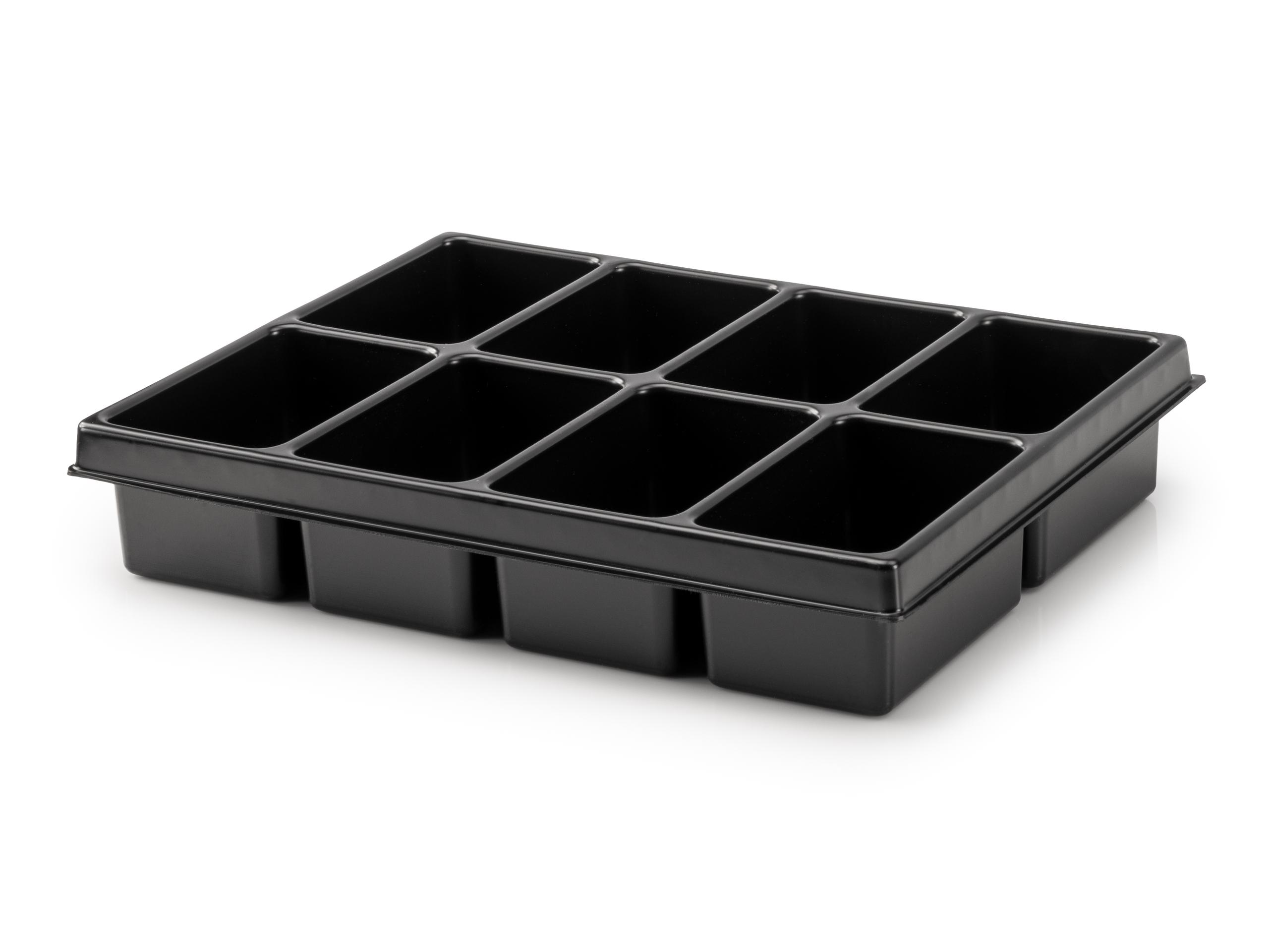 Back angle view of Tekton stacking organization system. Item #OLB81308