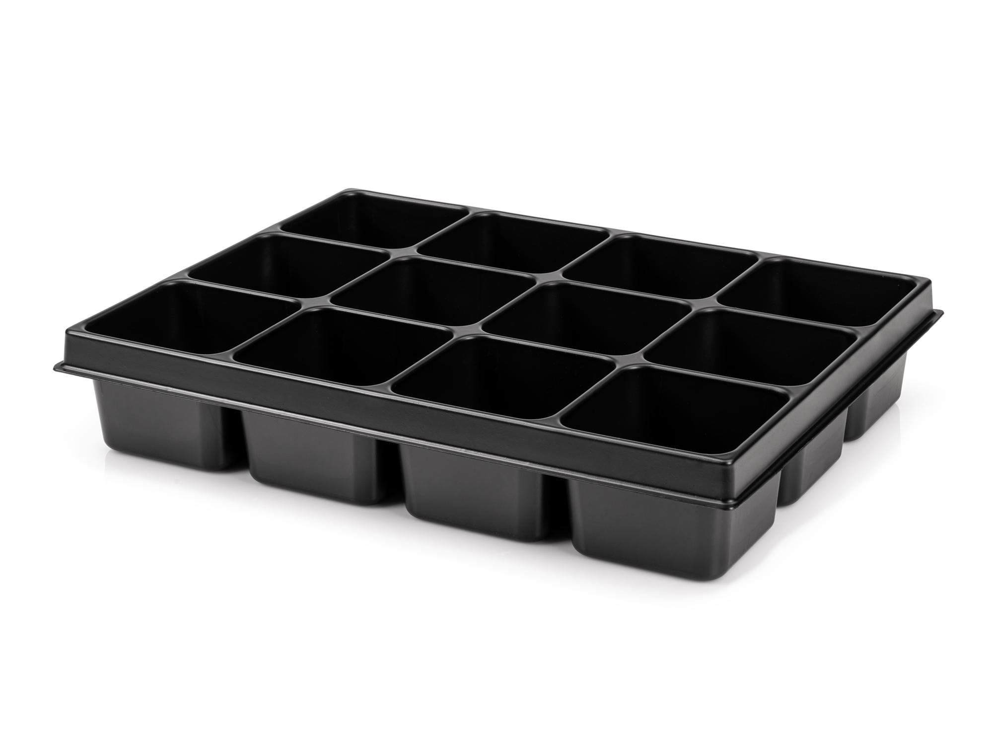 Back angle view of Tekton stacking organization system. Item #OLB81312.