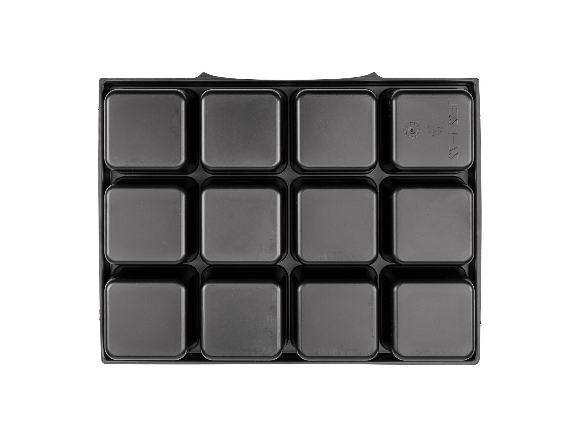 Bottom view of Tekton stacking organization system. Item #OLB81312.
