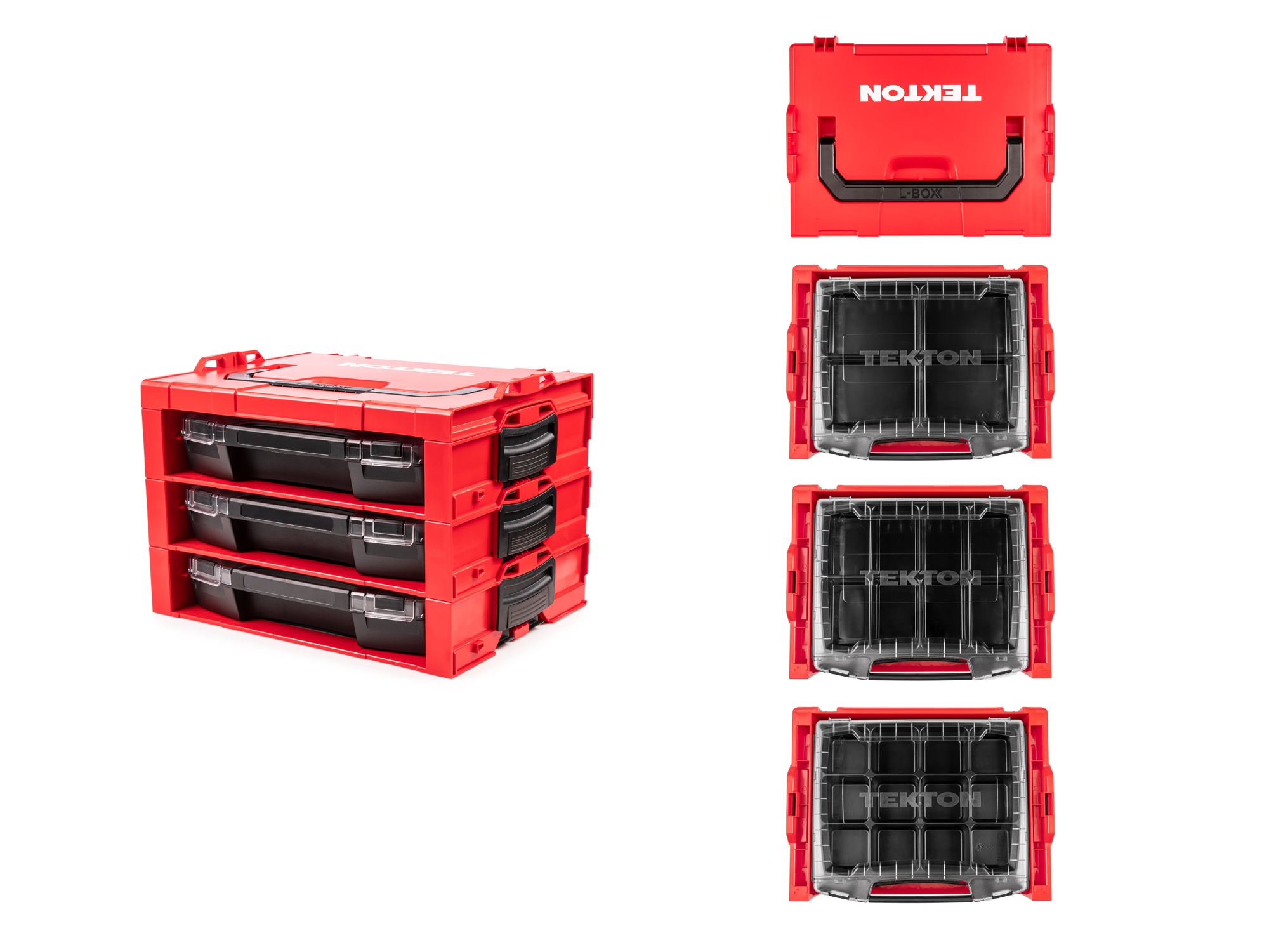 TEKTON 3-Drawer Stack with Parts Trays