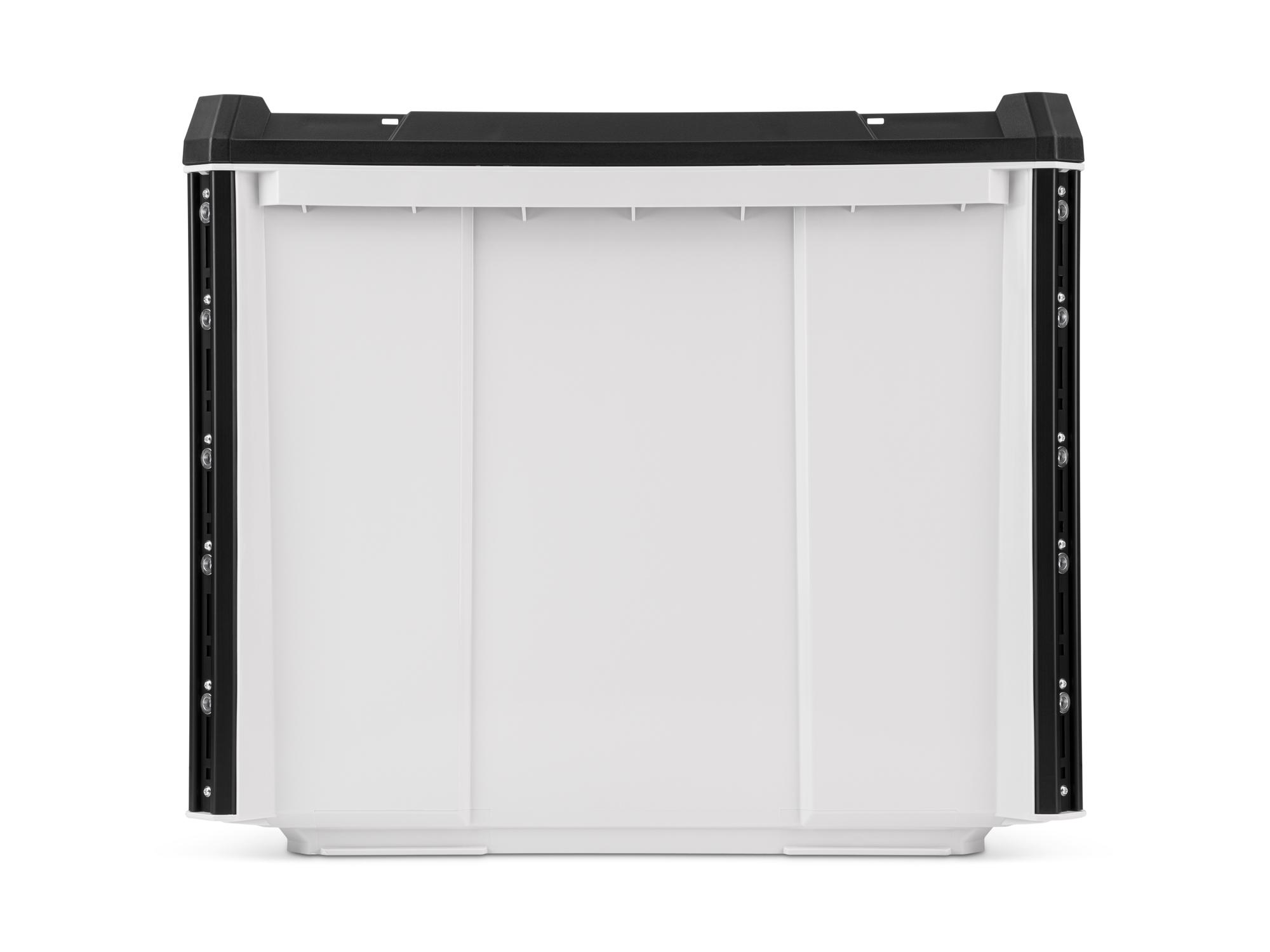 Back view of lunar white Tekton RIG 5-Drawer Stacking Unit. OLC52510