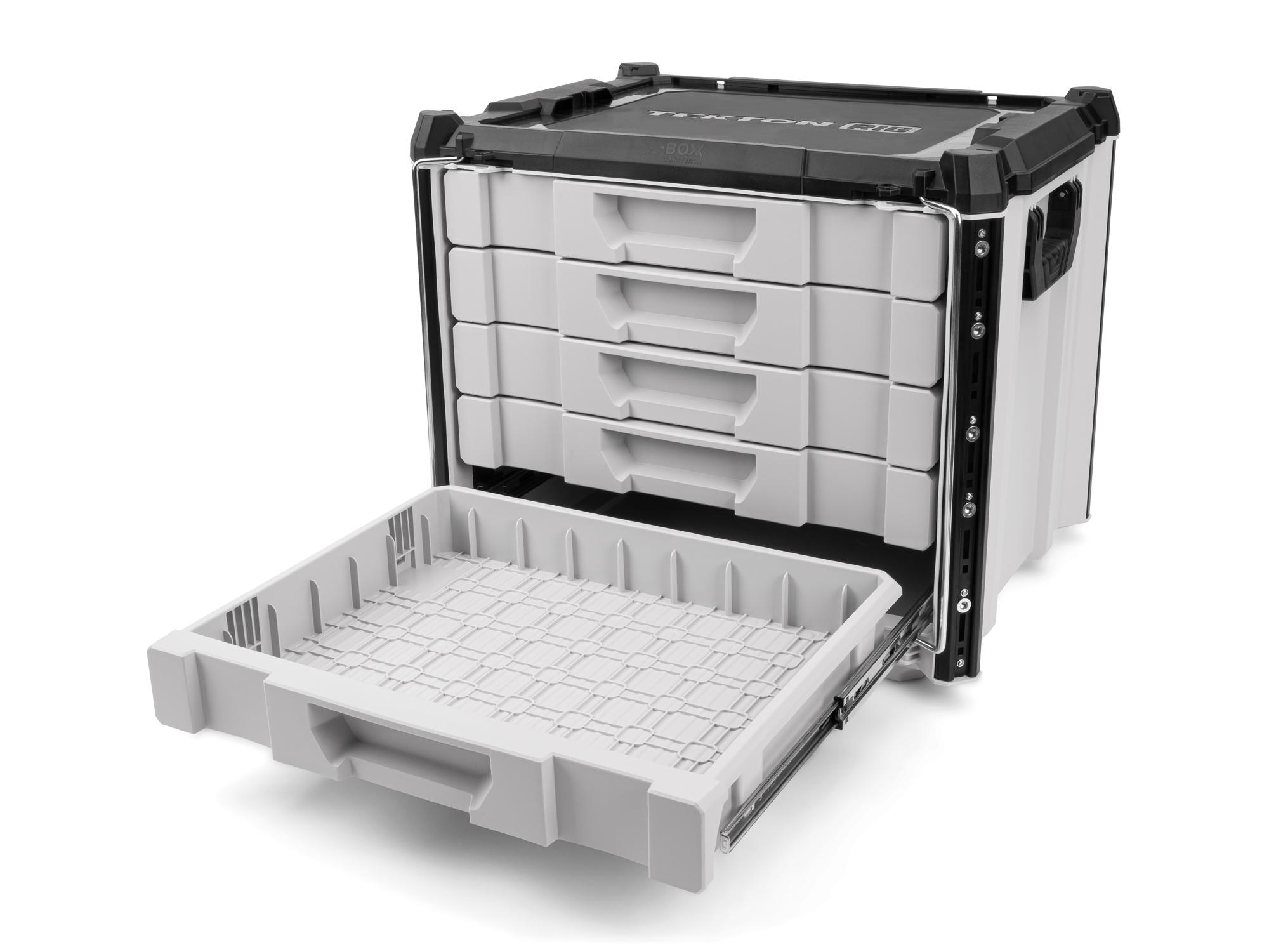 Contents of lunar white Tekton RIG 5-Drawer Unit. OLC52510