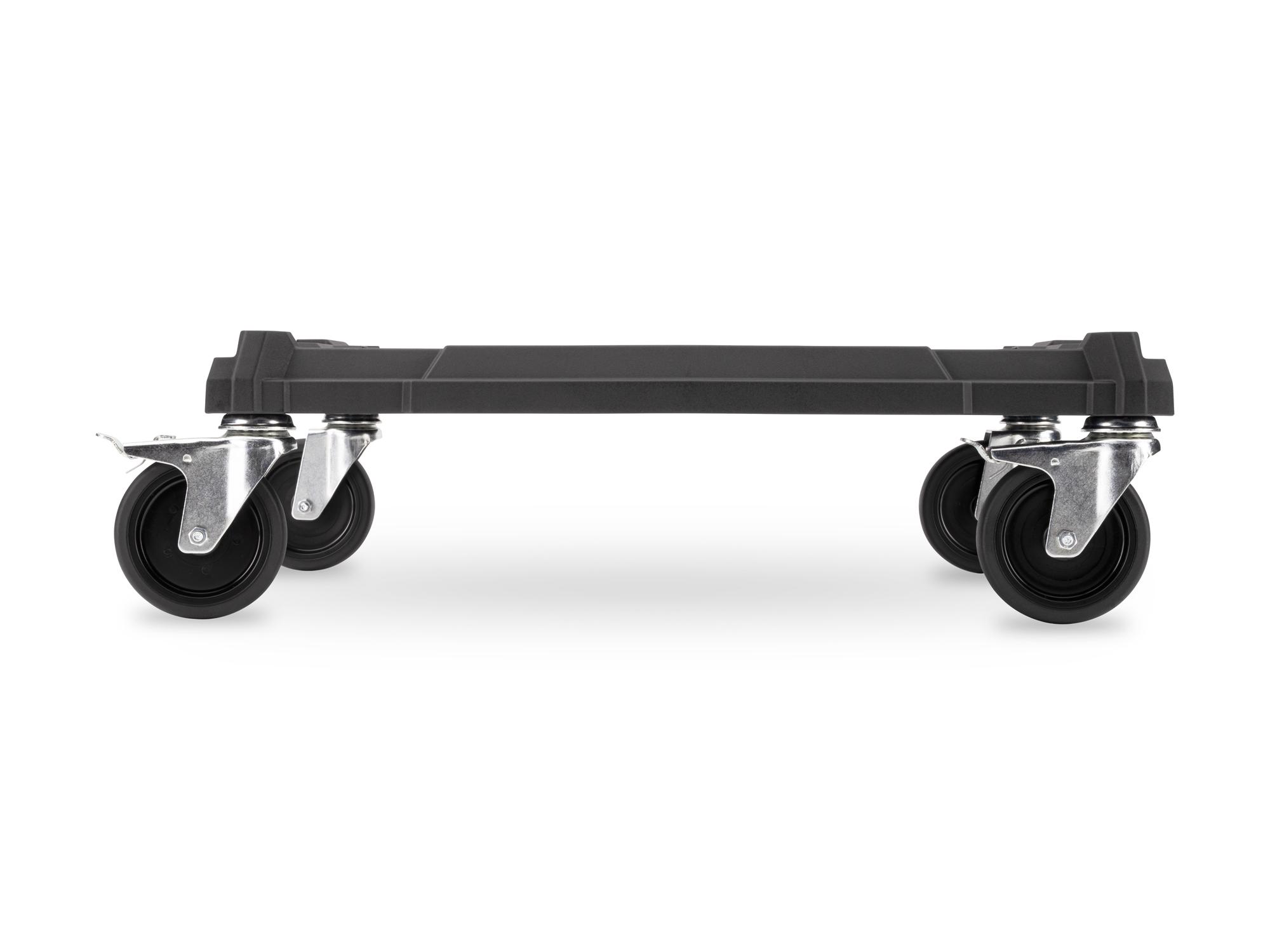 Front view of black Tekton 4 Wheel Dolly for RIG and L-BOXX. OLC81001