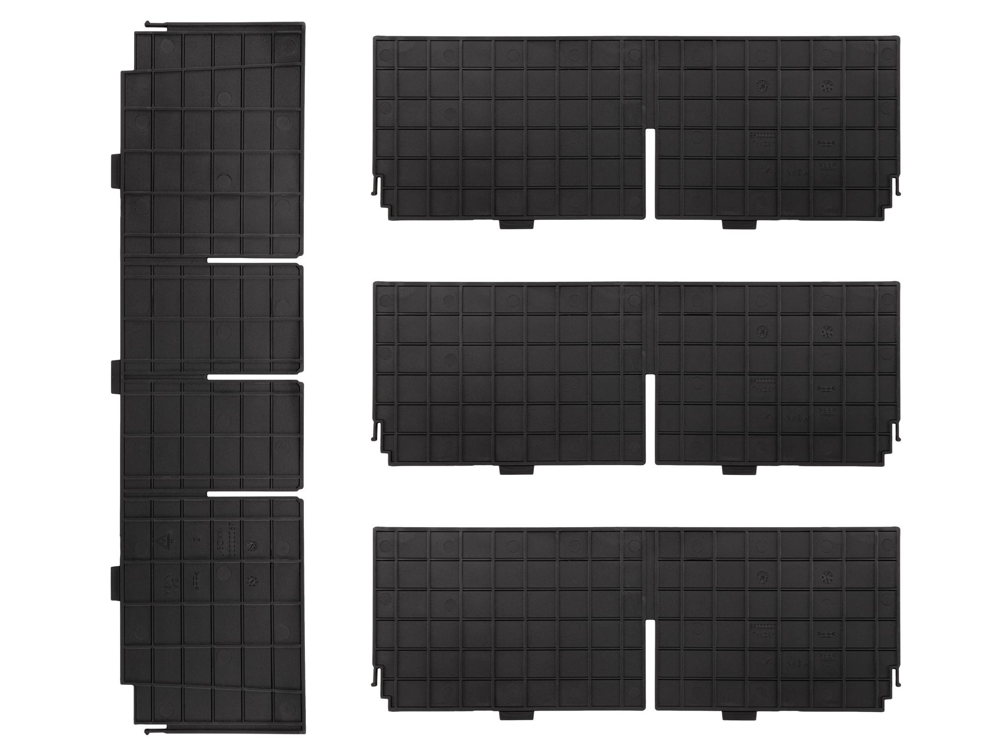 Top view of black Tekton L-BOXX Contractor Tool Box Divider Set. OLC98400