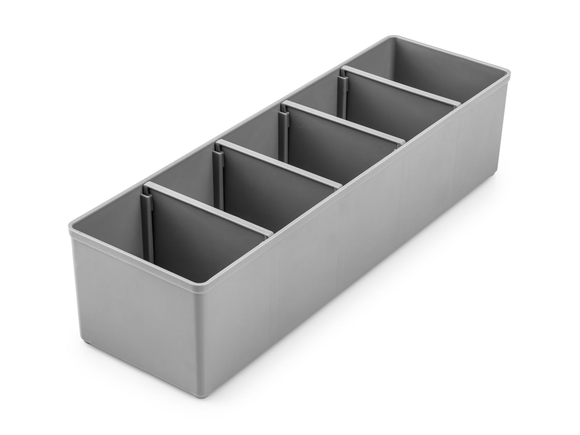 Front-right angle view of Tekton stacking organization system. Item #OLM12301