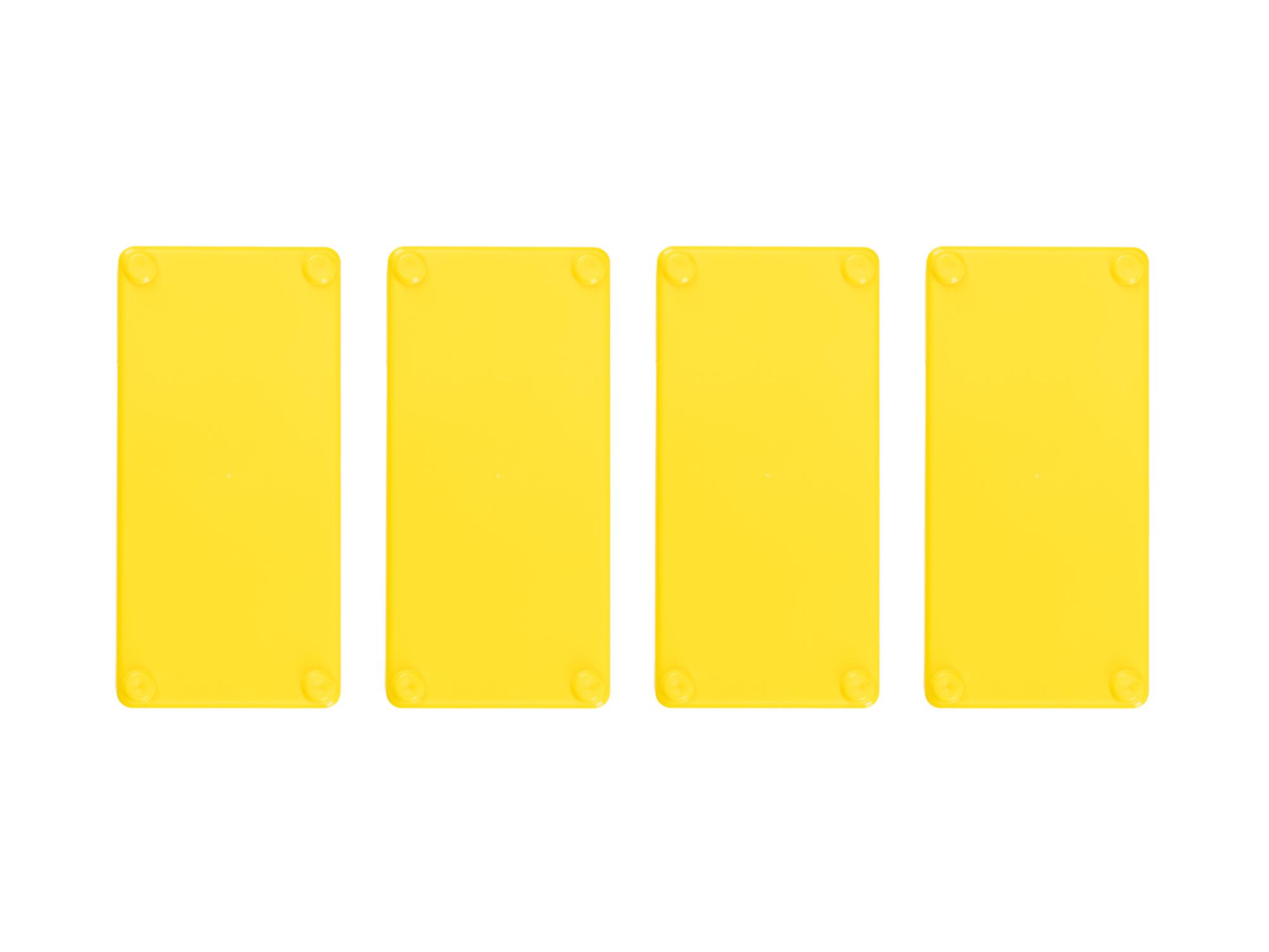 TEKTON 2 x 4 Inch Shallow Organizer Bin Set, 4-Piece (Yellow)