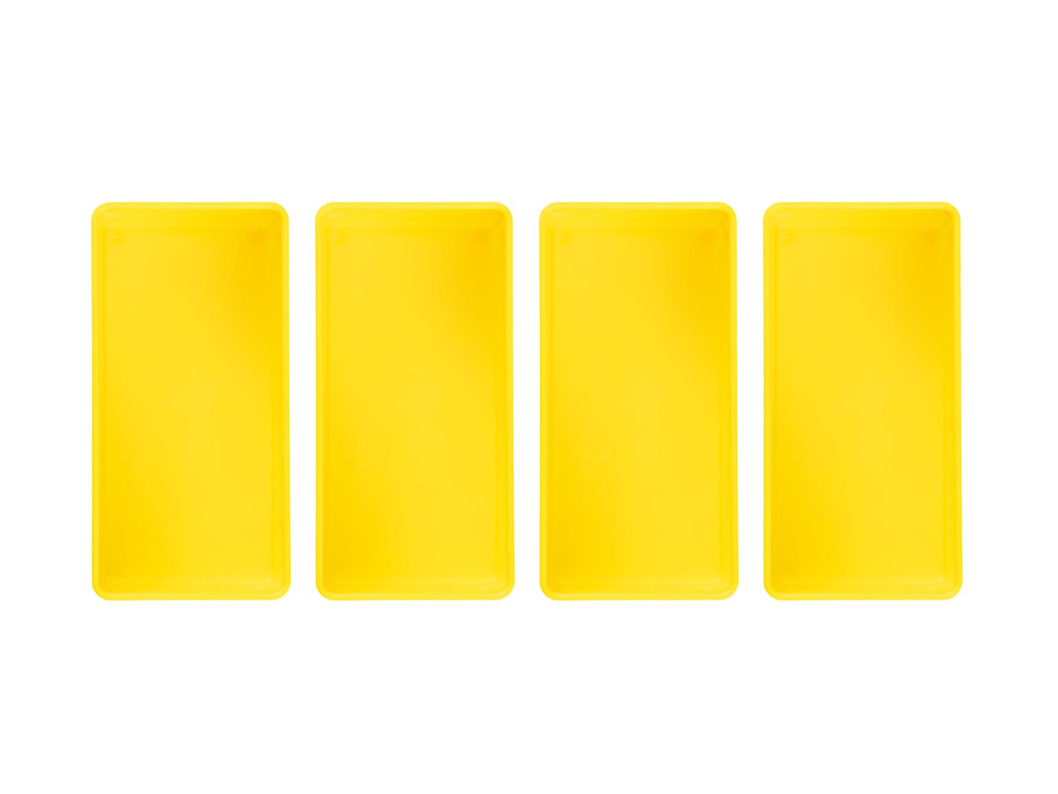 TEKTON 2 x 4 Inch Shallow Organizer Bin Set, 4-Piece (Yellow)