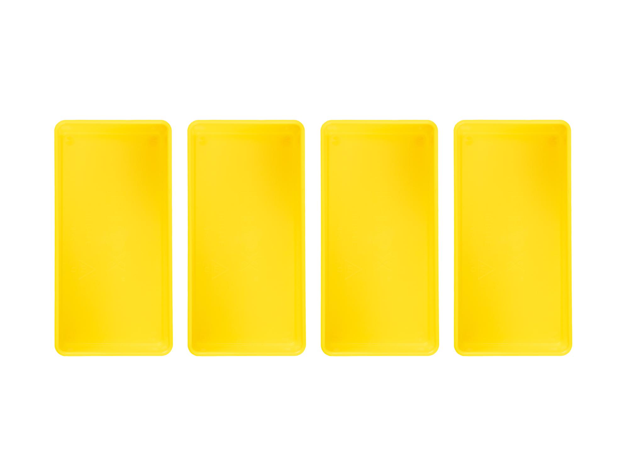 TEKTON 2 x 4 Inch Shallow Organizer Bin Set, 4-Piece (Yellow)