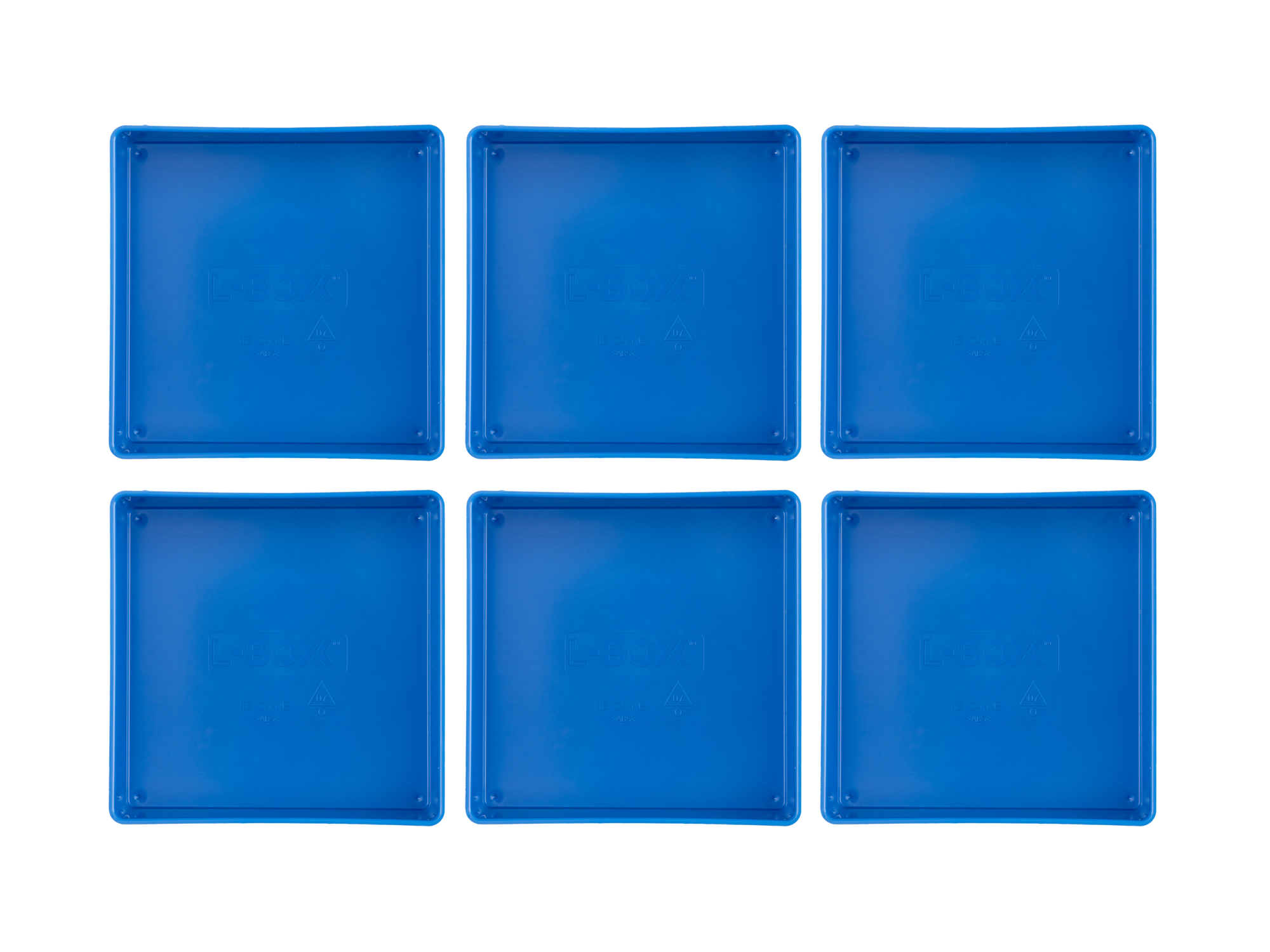 4 x 4 Inch Shallow Organizer Bin Set, 6-Piece (Blue) | TEKTON