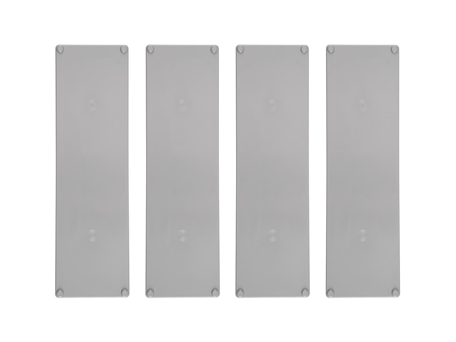 TEKTON 3 x 10 Inch Shallow Organizer Bin Set with Dividers, 4-Piece (Gray)