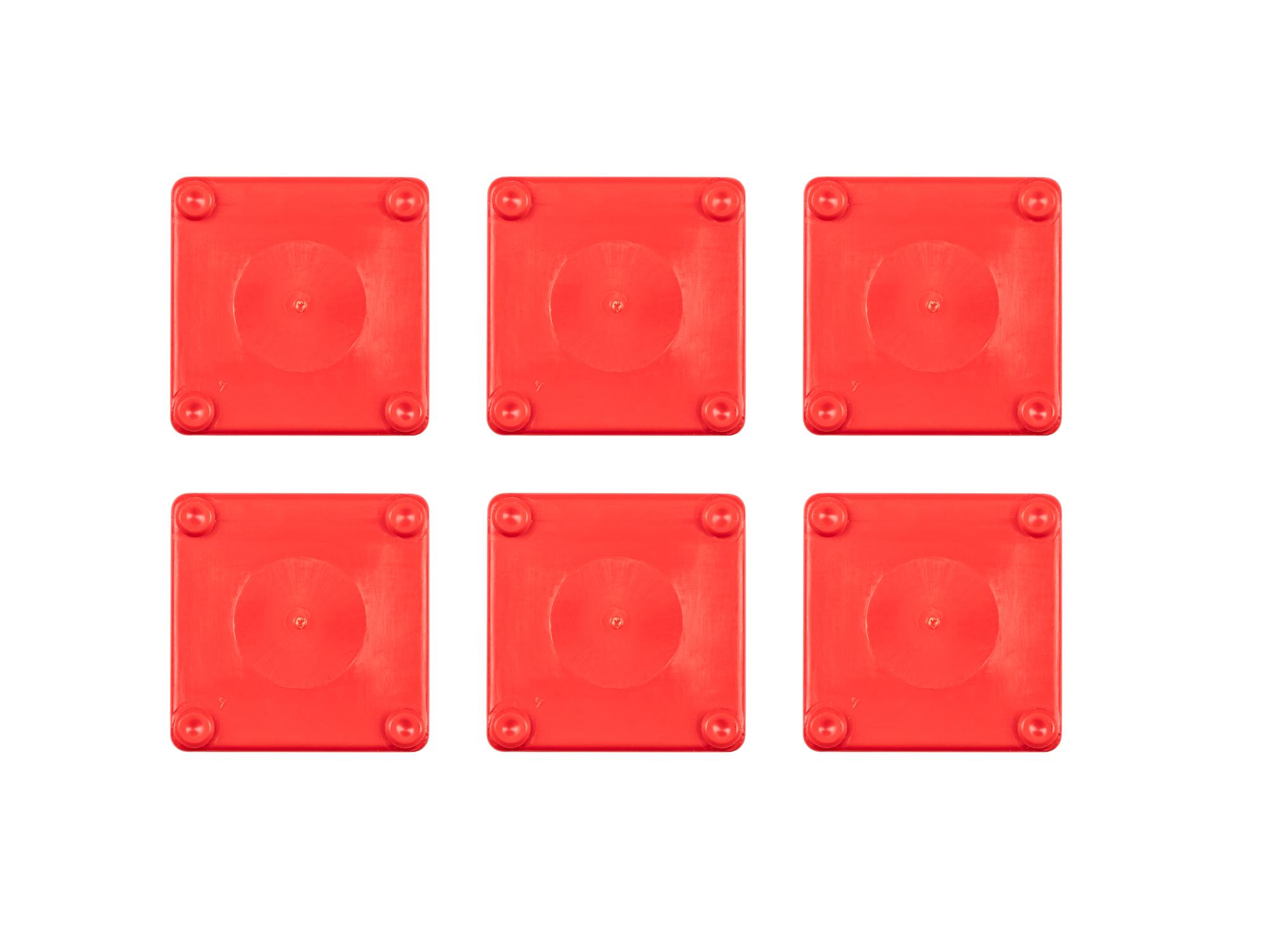 TEKTON 2 x 2 Inch Deep Organizer Bin Set, 6-Piece (Red)