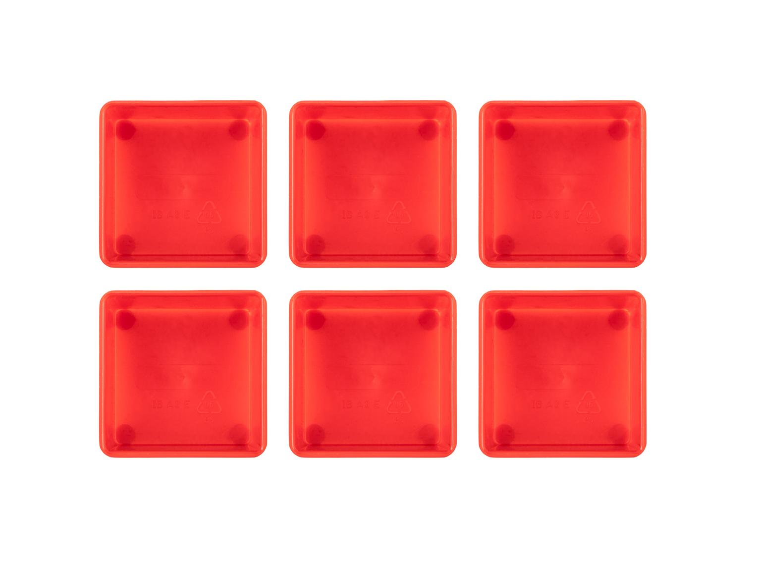 TEKTON 2 x 2 Inch Deep Organizer Bin Set, 6-Piece (Red)