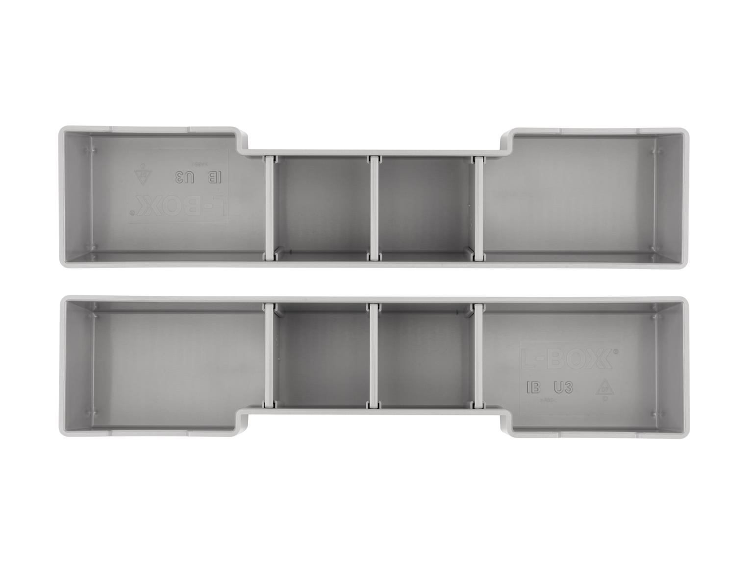 Top view of Tekton stacking organization system set. Item #OLM90802